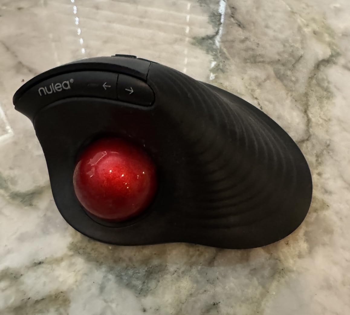 Nulea M514 Wireless Trackball Mouse - Reduce Wrist Strain with Ergonomic Vertical Design - Precision Thumb Control, Quiet Clicks, 3-Device Bluetooth & USB, Rechargeable for PC/Mac customer photo 2