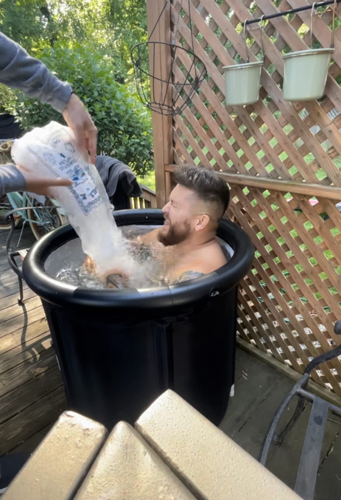The Cold Pod Cold Plunge Tub: 85 Gal Round Tub with Full-Wrap UV-Reflective Insulation Cover Bundle for Indoor & Outdoors Use customer photo 2