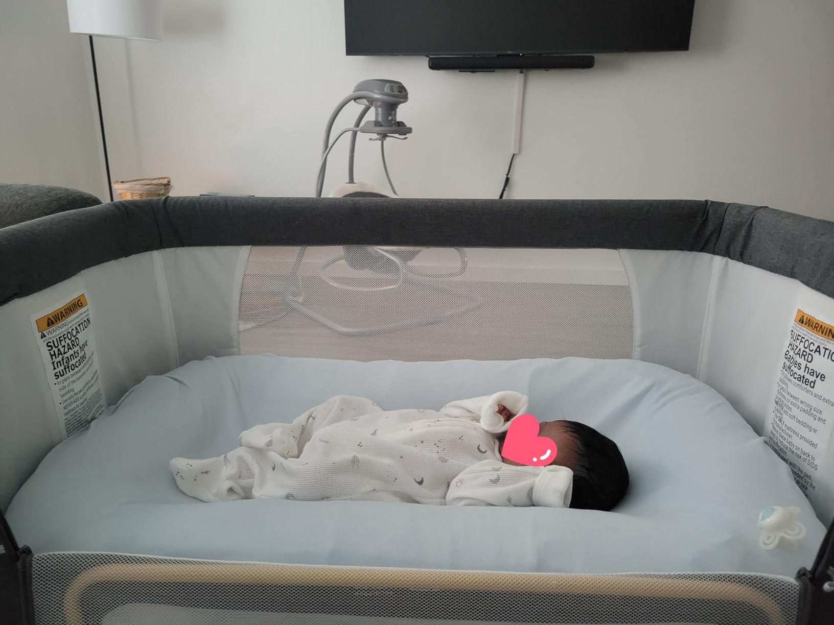 ANGELBLISS 3 in 1 Baby Bassinet, Rocking Bassinets Bedside Sleeper with Comfy Mattress and Wheels customer photo 2