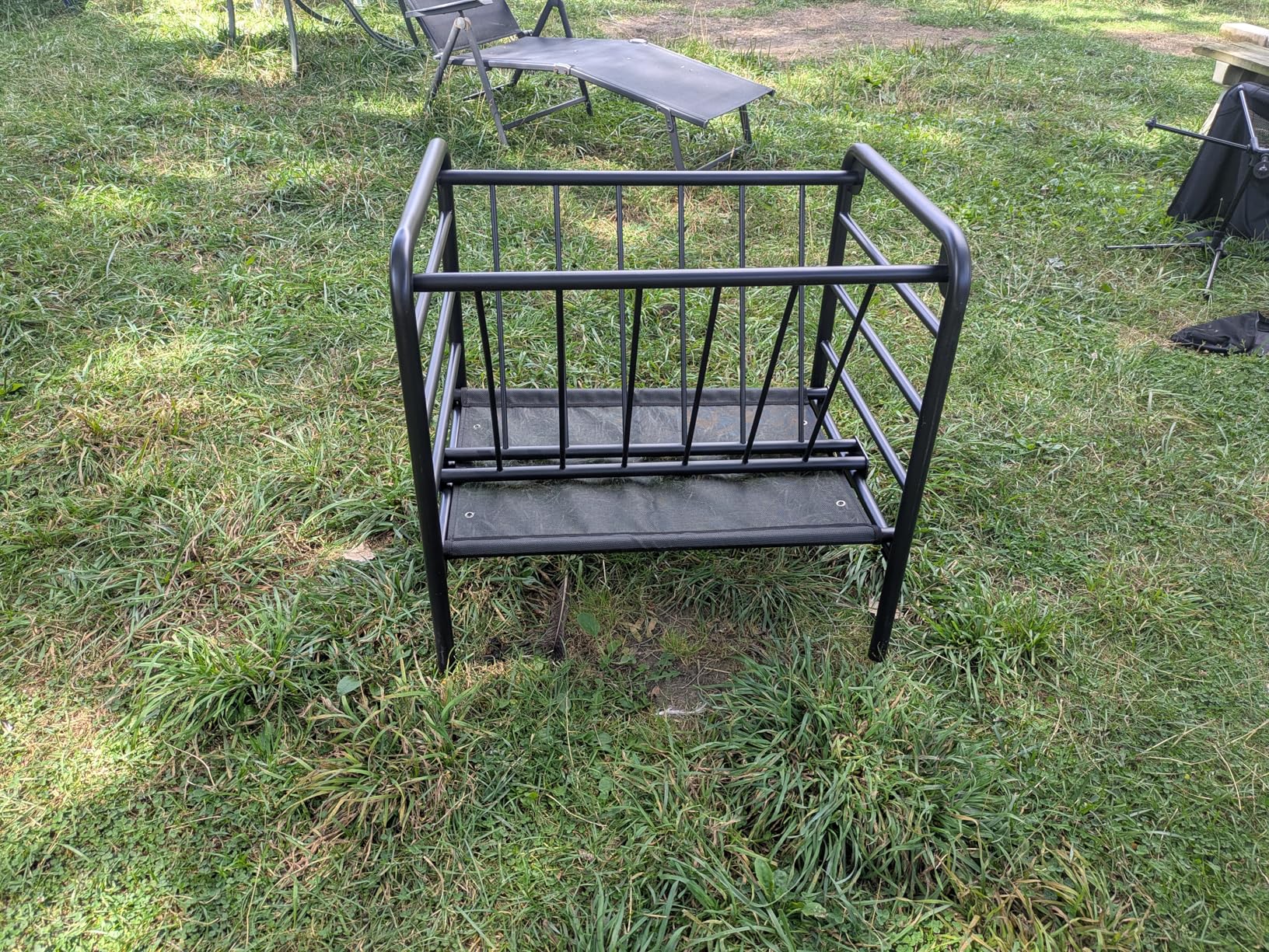 Mini Horse Hay Feeder, Heavy Duty Livestock Feeder, 35 Gallon Pasture Feeder, Metal Hay Feeder for Ponies, Goats and Sheep for Hay Feeding customer photo 1