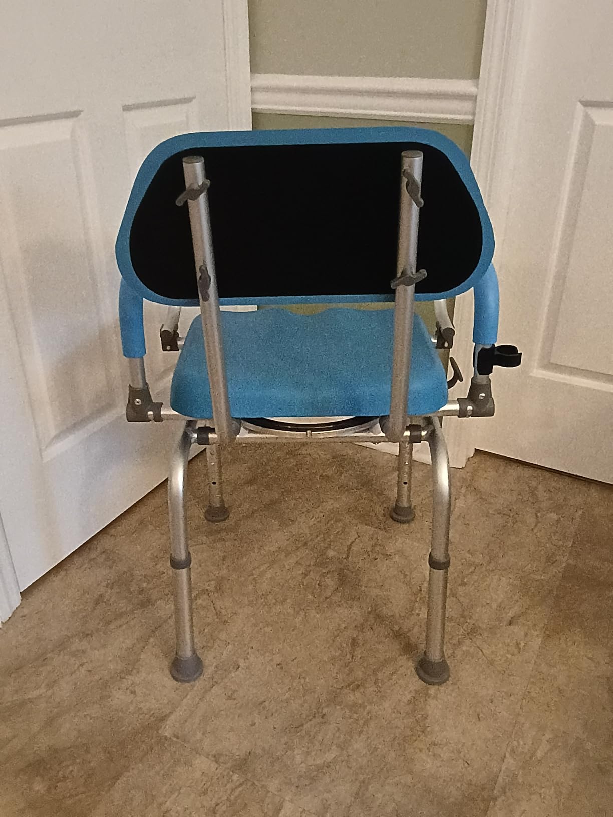 Loyoda FSA/HSA Eligible Swivel Shower Chair with Arms and Back, Padded Shower Bench with Pivoting Arms, Height Adjustable Shower Chair for Elderly and Disabled, 400 lbs customer photo 1
