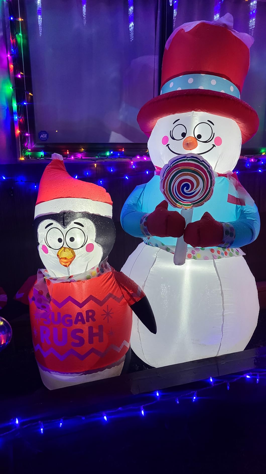 4.5FT Christmas Inflatable Outdoor Decoration Santa on Duck Inflatable Christmas Decoration Cute Blow Up Duck Santa Claus Inflatable with LED Lights for Yard Garden Lawn Xtmas Party Decor customer photo 1