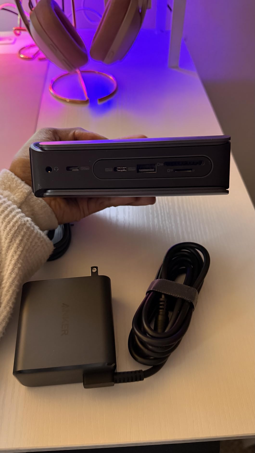 Anker Nano 13-in-1 Laptop Docking Station with Detachable 6-in-1 Hub, USB-C 3 Display Docking (2 HDMI+1 DP), 10 Gbps USB-C, 3 USB-A, Audio, SD/TF, Ethernet, 100W Max PD for Dell/Lenovo/HP Home Office customer photo 2