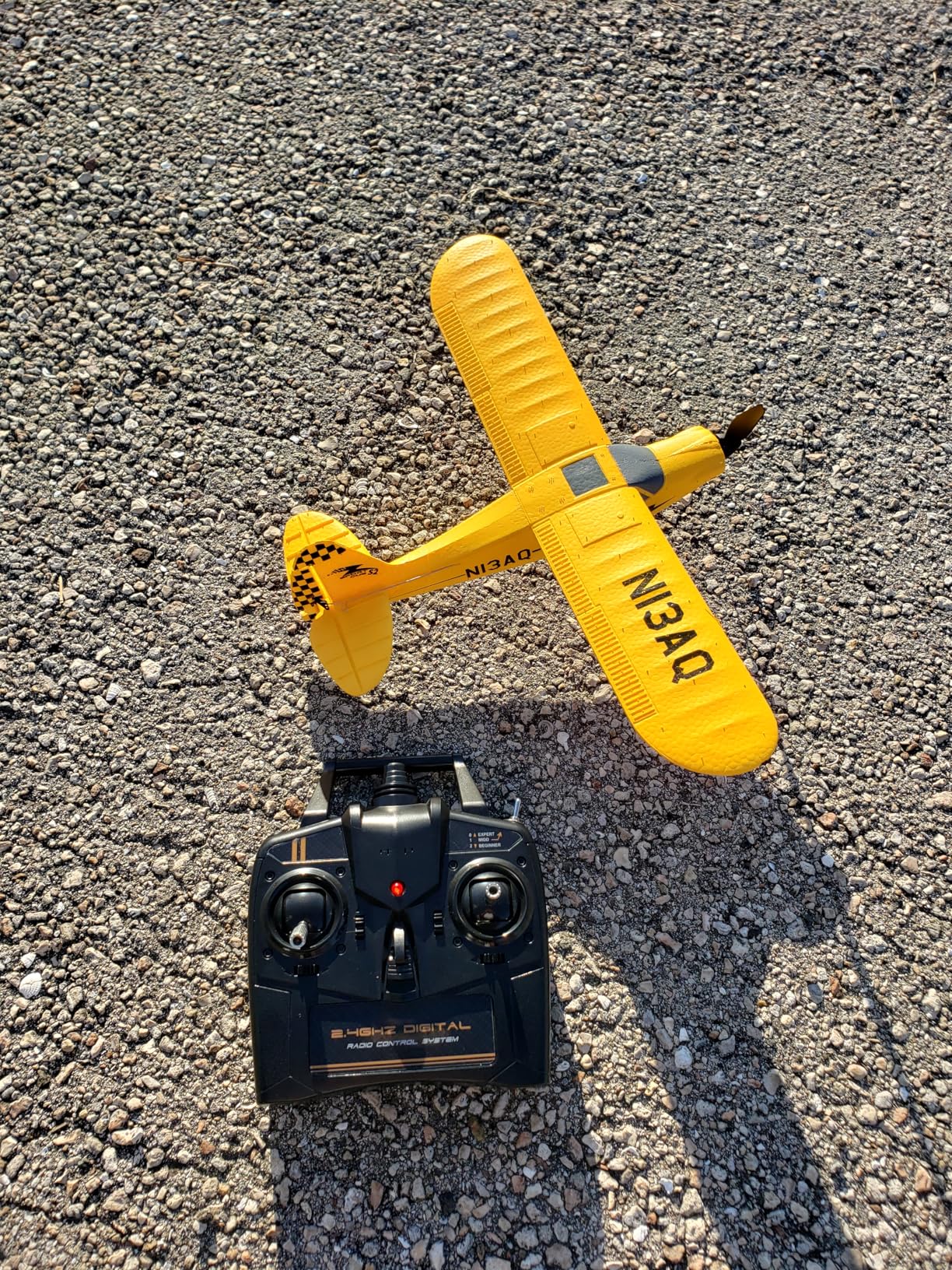 volantexrc RC Plane Trainer Sport Cub 3CH Remote Control Airplane with Prop Saver, 6-Axis Gyro Stabilizer & 3 Modes to Fly, Radio Controlled Aircraft RTF for Beginners and Adults (400mm,Yellow) customer photo 2