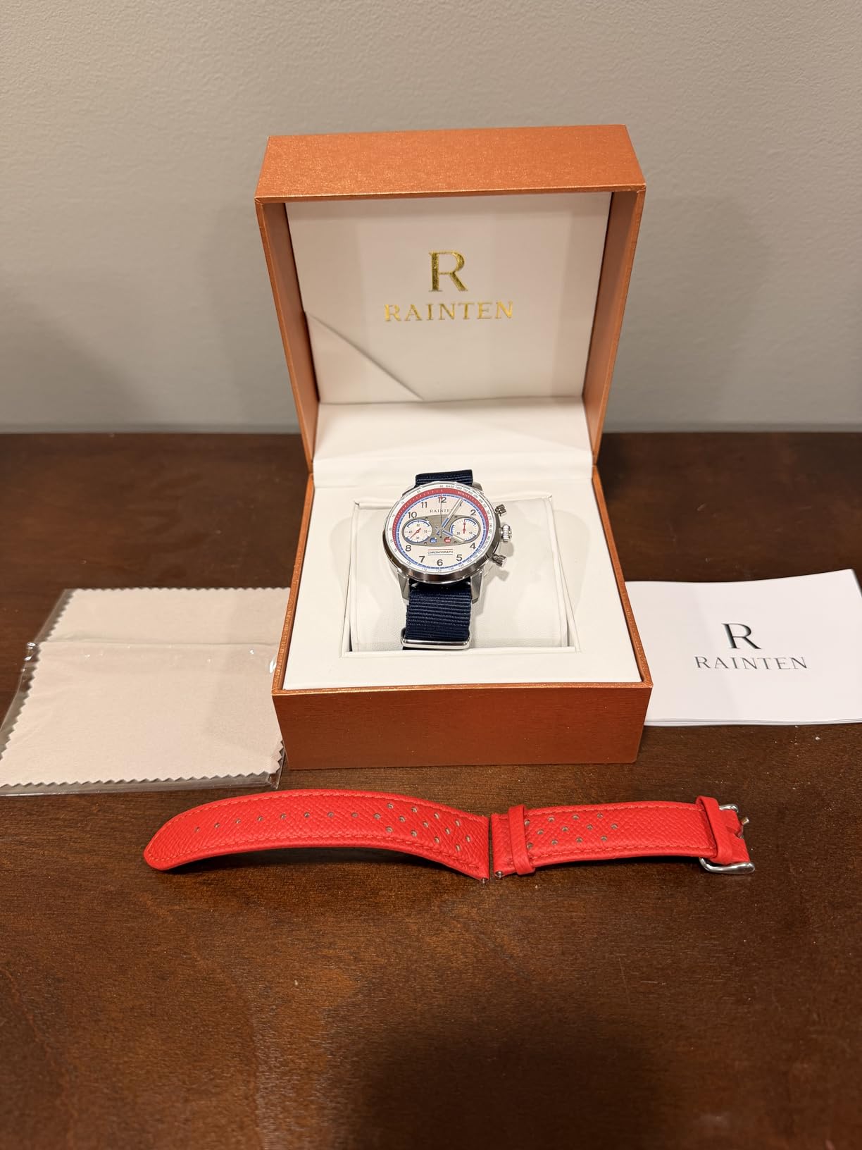 RAINTEN Chronograph Watch, Mechanical Watch for Men, Case 40mm, Seagull St19 | Stainless Steel with Genuine Leather Strap and Sapphire Crystal customer photo 1