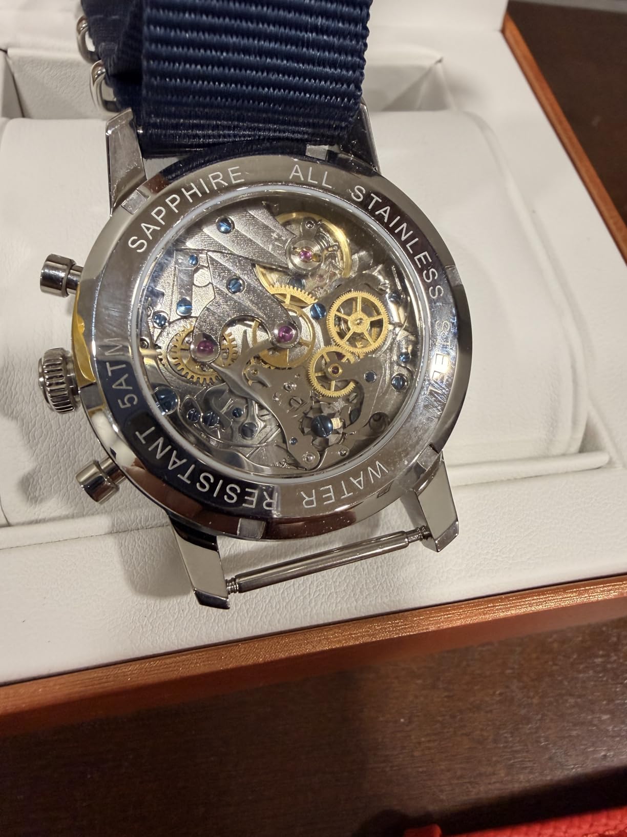 RAINTEN Chronograph Watch, Mechanical Watch for Men, Case 40mm, Seagull St19 | Stainless Steel with Genuine Leather Strap and Sapphire Crystal customer photo 2