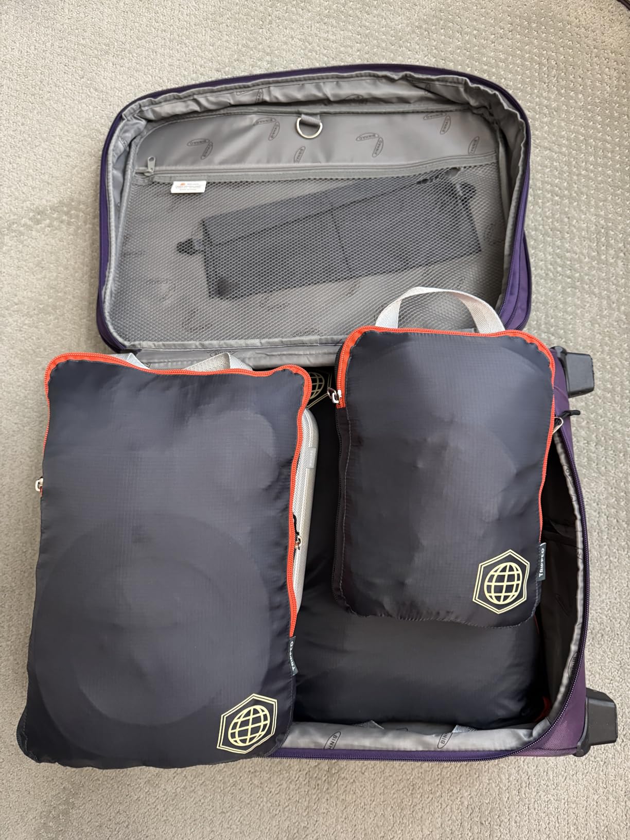 Large Compression Packing Cubes for Travel - Packing Cube Luggage Organizers 7 Piece Set for Checked Luggage - Ultralight, Expandable/Compression Bags by TRIPPED Travel Gear (Green/Orange) customer photo 1