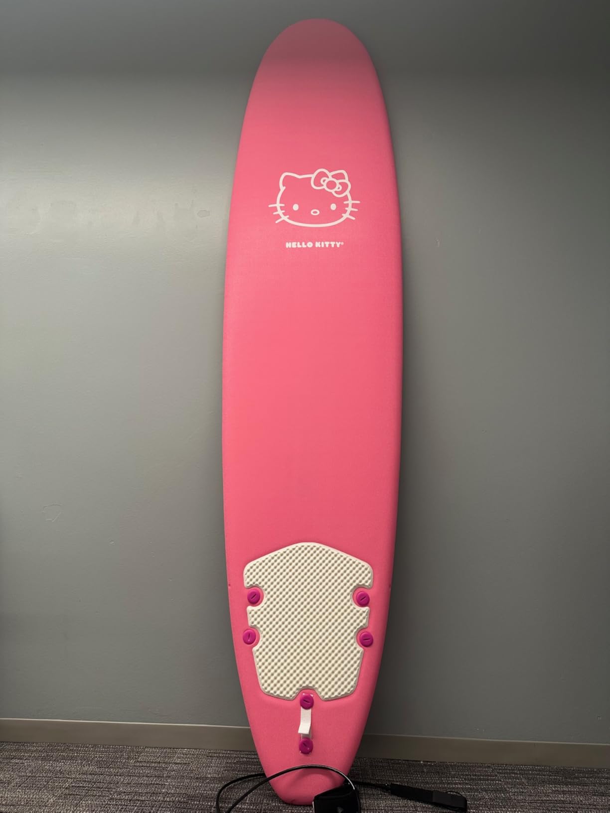Hello Kitty 8ft Surfboard by Wavestorm | Graphic top Deck with high Density Slick Bottom | for Kids and Adults | Foam Construction with Accessories | Includes Basic Leash customer photo 1