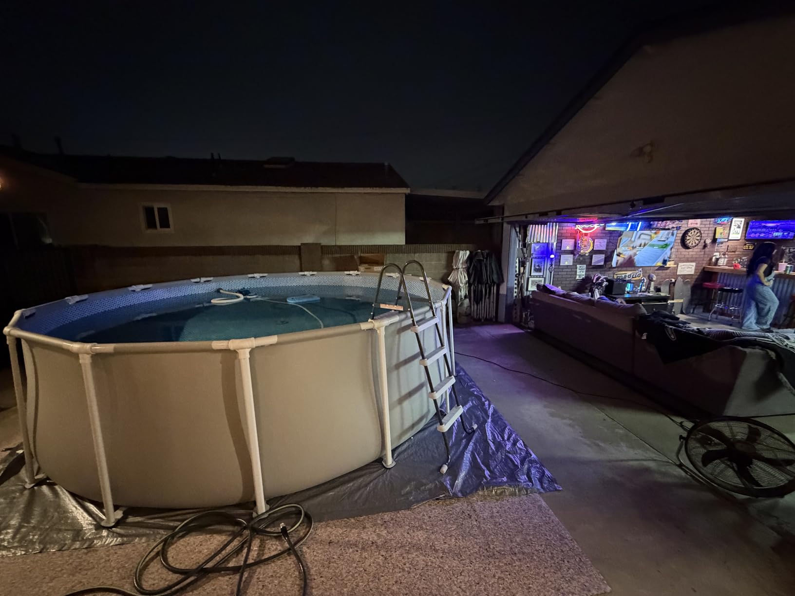 INTEX Prism Frame 20 ft x 52 in Above Ground Pool Set, Round Swimming Pool with Steel Frame, 1500 GPH Cartridge Filter Pump, Ladder, Cover, & Ground Cloth customer photo 1