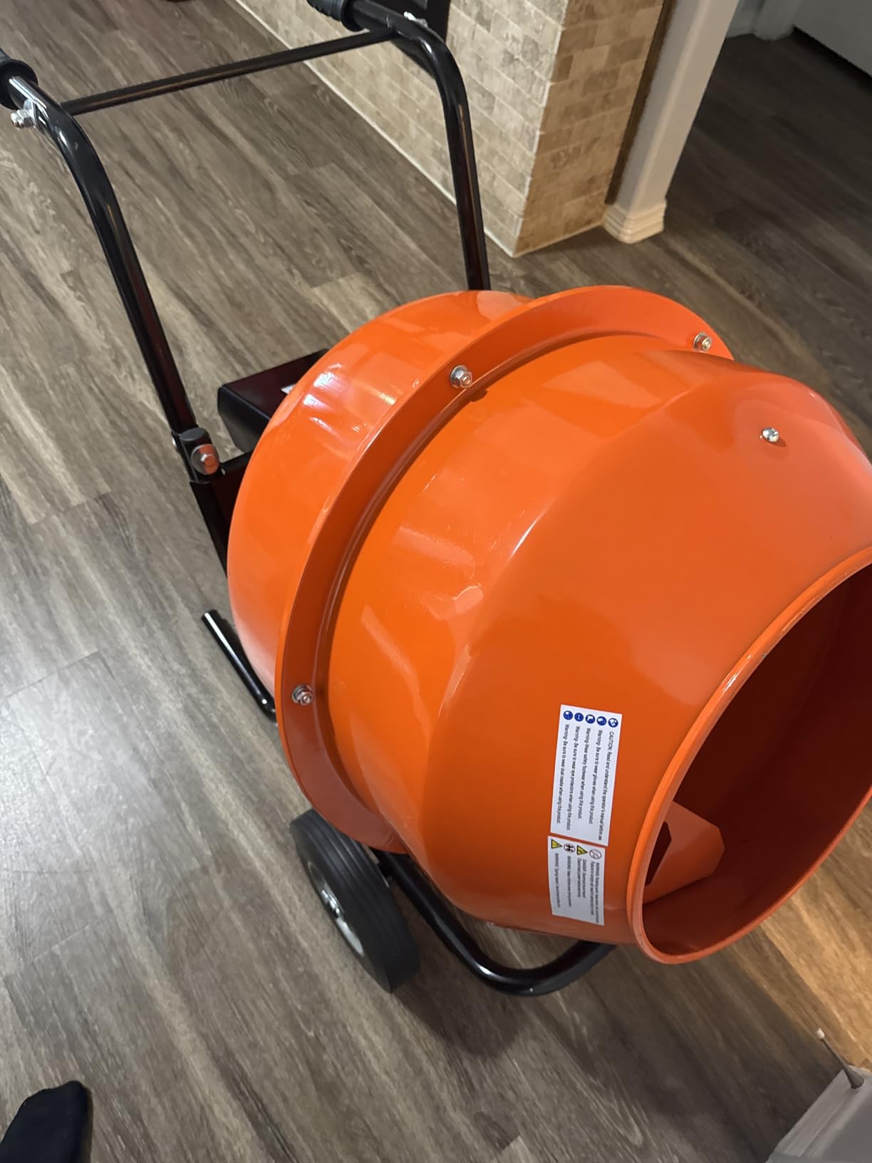 SPECRAFT 4.9 Cu.Ft. Electric Cement Mixer, 375W Portable Wheelbarrow Concrete Mixing Machine with 140L Drum, 110V Motor for Mortar, Stucco, and Feed customer photo 1