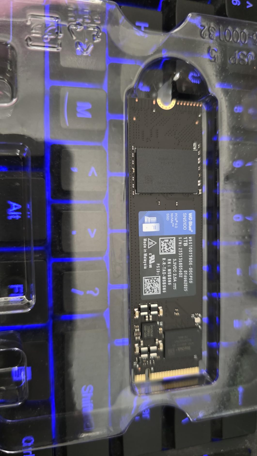 WD Blue SN5100 1TB NVMe SSD - M.2 2280, PCIe Gen 4.0, Internal Solid State Drive - Read Speeds Up to 7,100MB/s, Upgrade Storage for PC/Laptops - WDS100T5B0E customer photo 2
