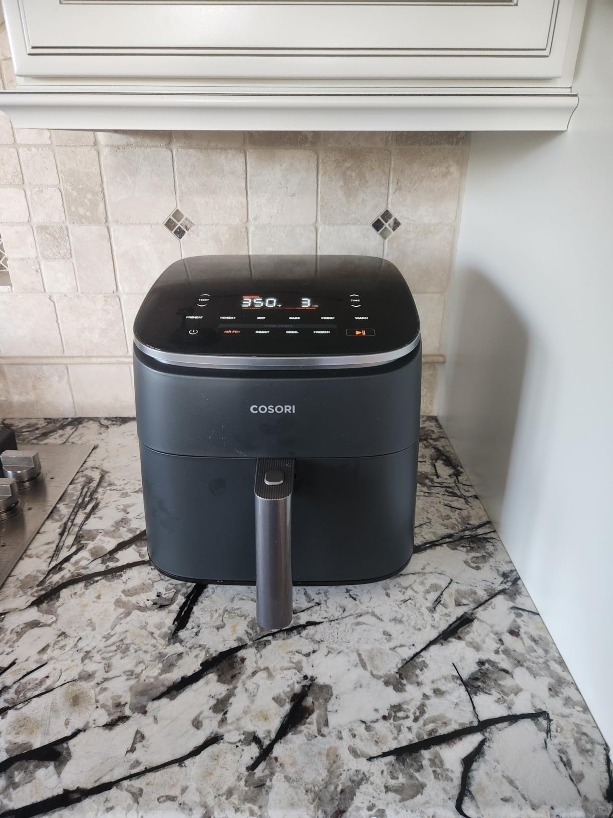 Cosori Iconic Stainless Steel 6.5 Qt Smart Air Fryer, PFAS-Free Ceramic Coating, Max 450°F, Consistent Cooking, Air Fry, Roast, Bake, Dry, Proof, Reheat, Dishwasher-Safe Basket, Chef-Crafted Recipes customer photo 1