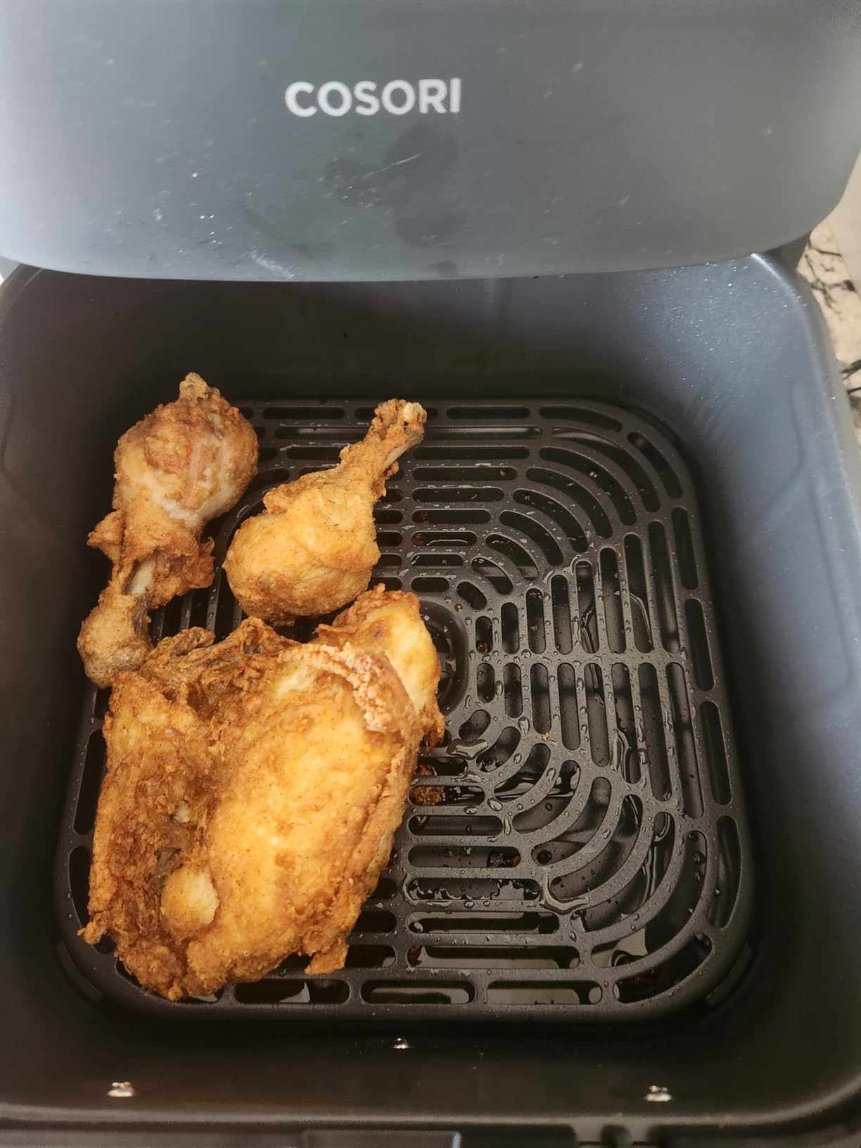 Cosori Iconic Stainless Steel 6.5 Qt Smart Air Fryer, PFAS-Free Ceramic Coating, Max 450°F, Consistent Cooking, Air Fry, Roast, Bake, Dry, Proof, Reheat, Dishwasher-Safe Basket, Chef-Crafted Recipes customer photo 2