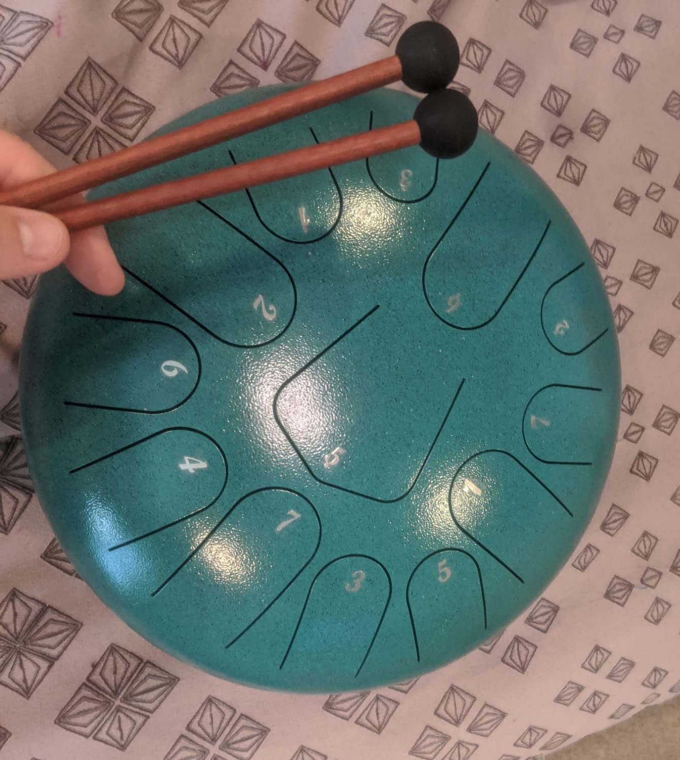 Lronbird Steel Tongue Drum, 6 Inch 11 Notes Percussion Instrument for Musical Education, Meditation, Relaxation, Calming (Pink) customer photo 1