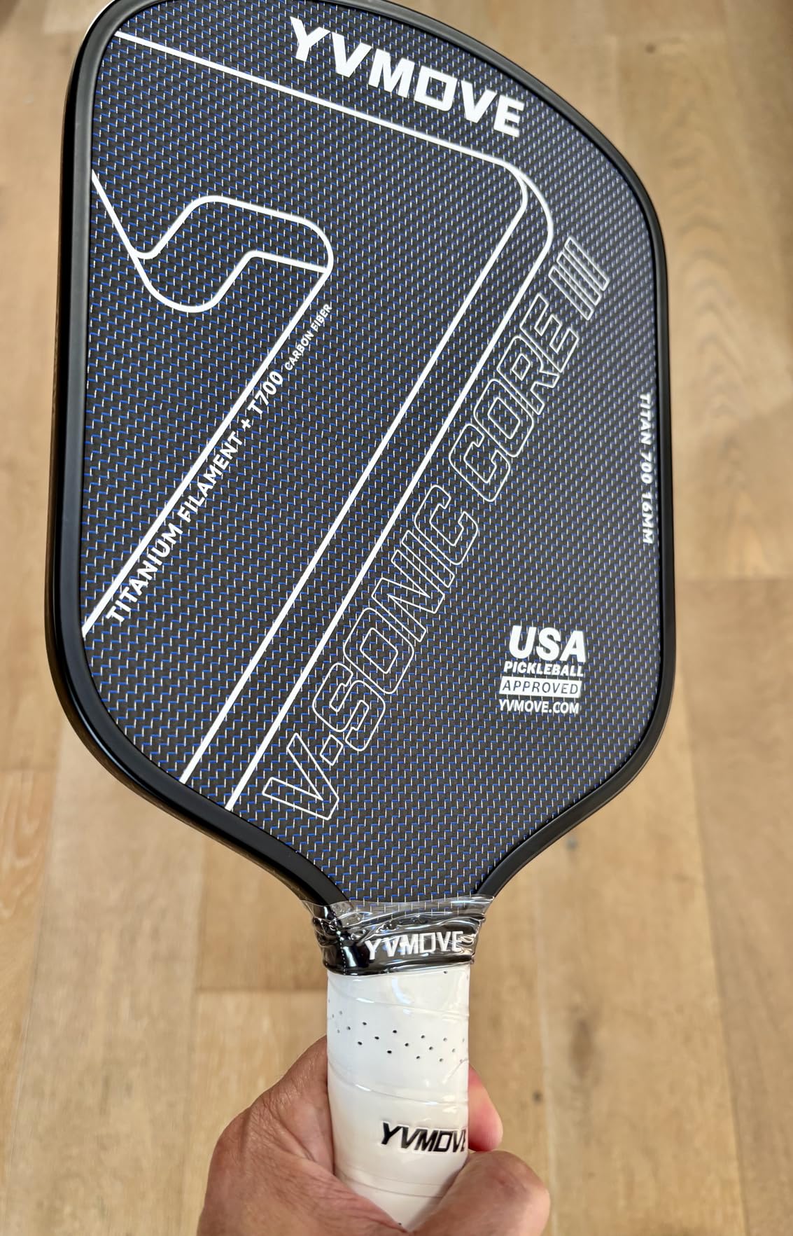 Pickleball Paddle with T700 Raw Carbon Fiber Surface & 16mm STR-Core Power Polymer Core, Premium Pickle Ball Racket Designed for Ultimate Spin & Consistency, USAPA Approved customer photo 2