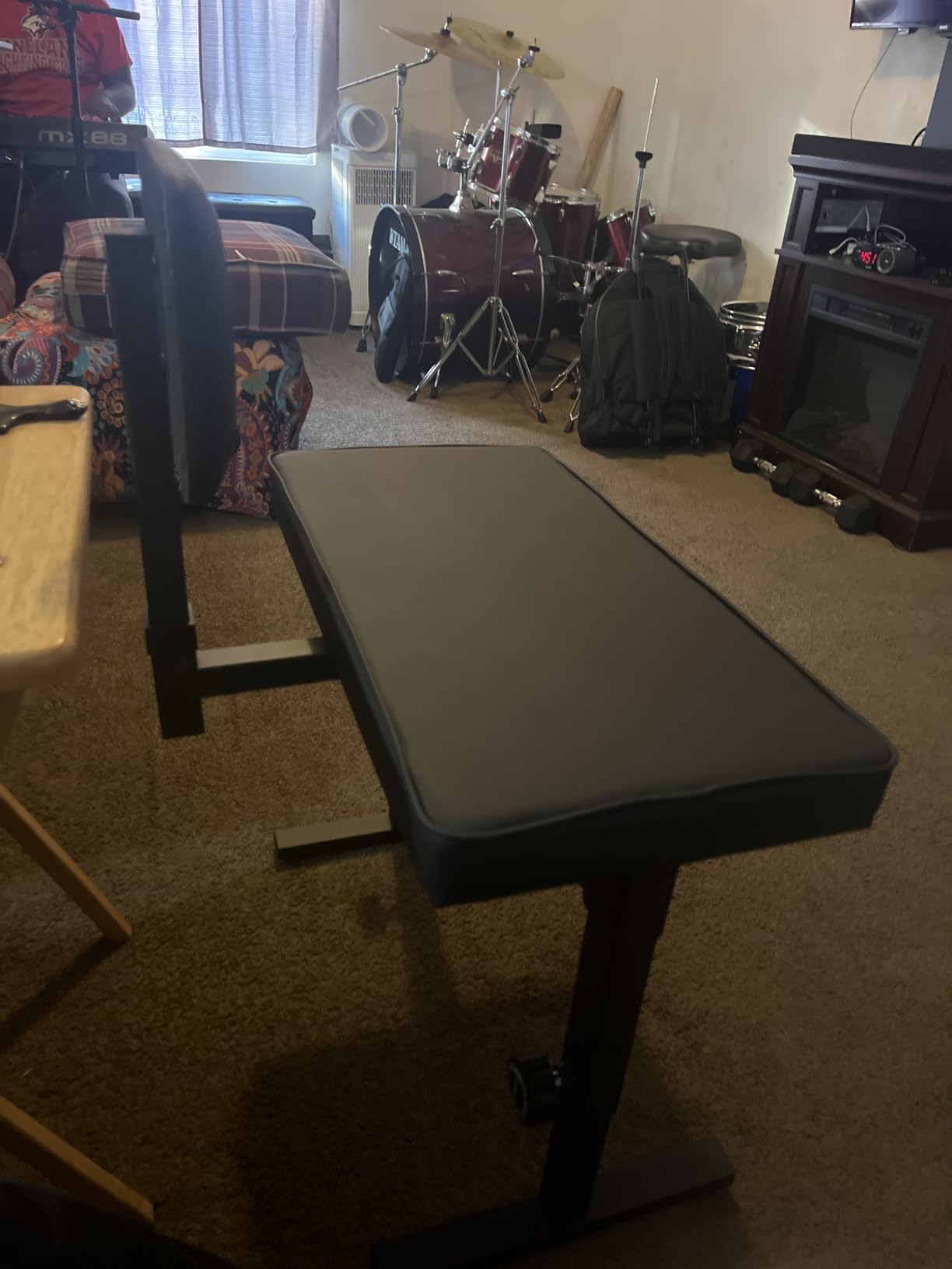 CAHAYA Foldable Adjustable Piano Bench: Portable Keyboard Stool 200kg Capacity Height & Backrest Adjustable for Kids/Adults Perfect for Home Studio Teaching & Outdoor Performances customer photo 1