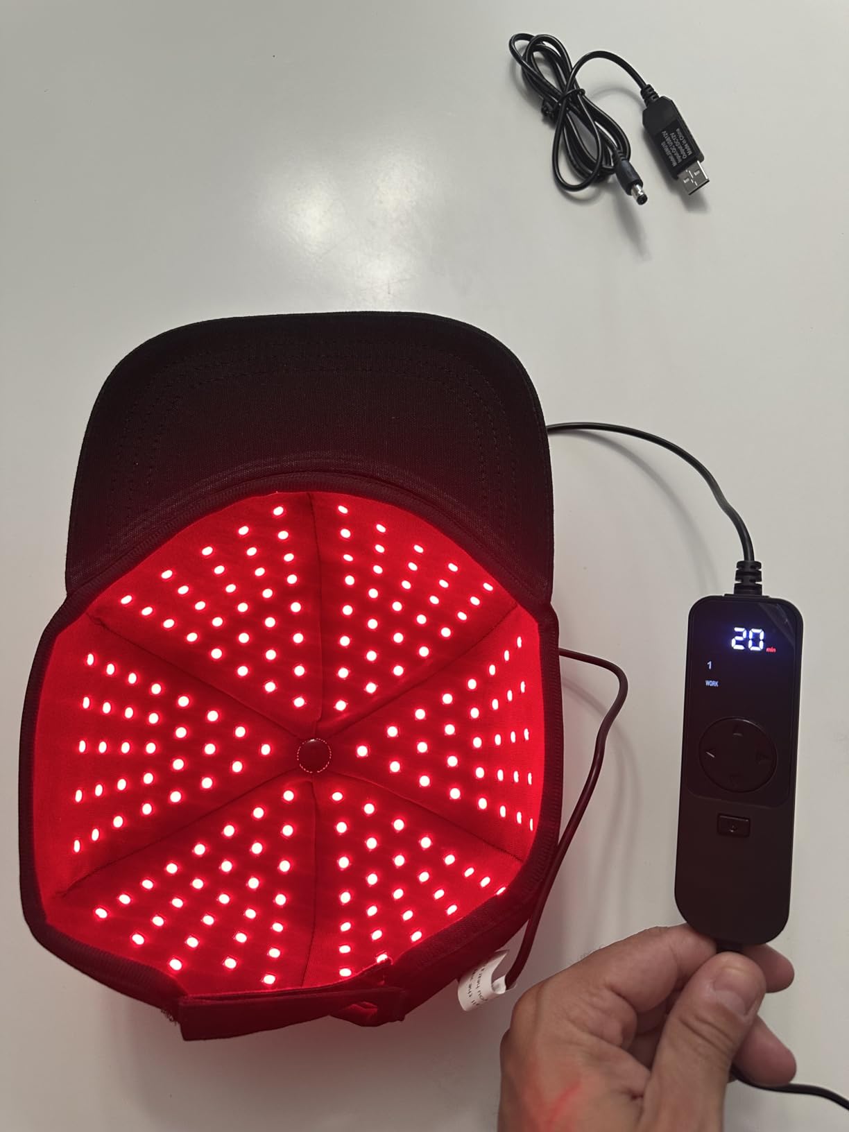 CAYAMA Red Light Hair Growth Cap for Men & Women, 528 Total Light Emitters, Full-Scalp Coverage, 660nm Red Light + NIR, Adjustable Fit, At-Home Scalp Care customer photo 1