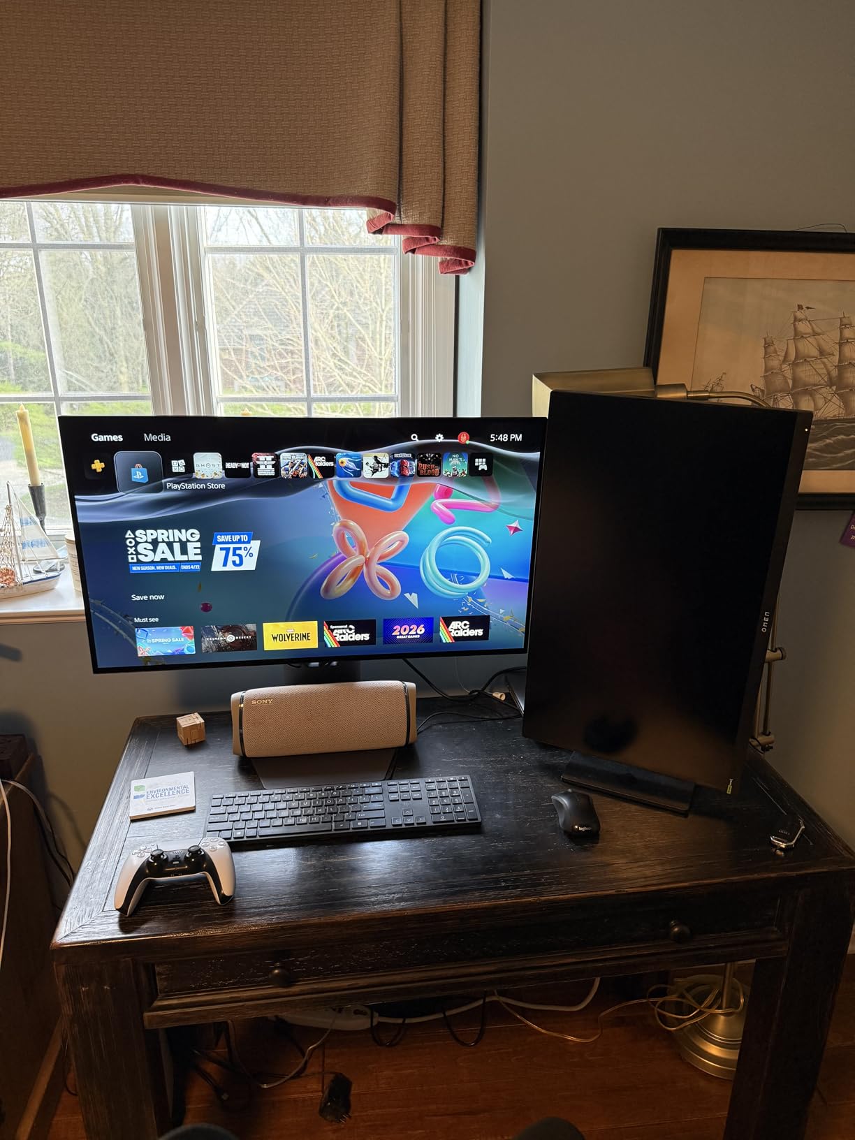 LG 32GX850A-B 32-inch UltraGear 4K UHD (3840 x 2160) Glossy OLED Gaming Monitor, Dual-Mode 165Hz/330Hz, 0.03ms, G-SYNC, FreeSync Premium Pro, TrueBlack 400, HDMI, DP, Tilt/Height/Swivel/Pivot Stand, Black customer photo 1
