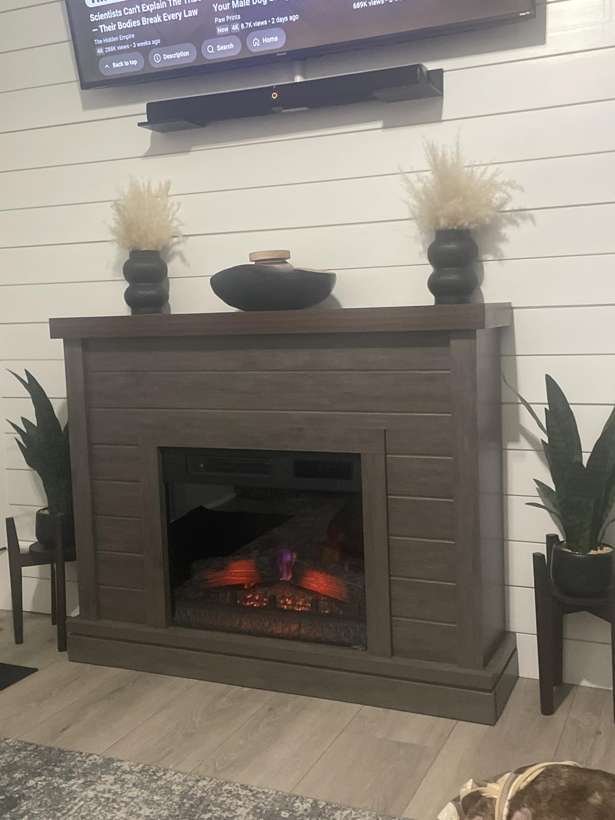 duraflame Shiplap Wall Mantel Electric Fireplace, Calvin Brown customer photo 2