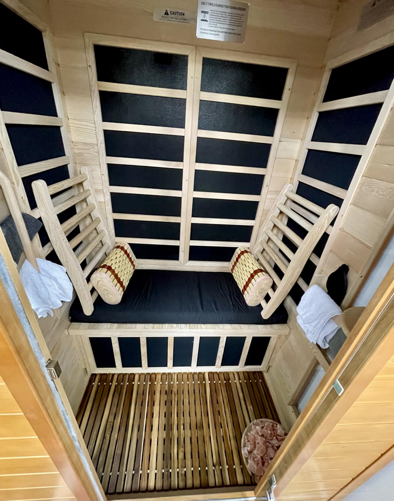 Dynamic Saunas Elite 1 Person Compact Ultra Low EMF FAR Infrared Sauna with Red Light Therapy & Bluetooth Speakers customer photo 2