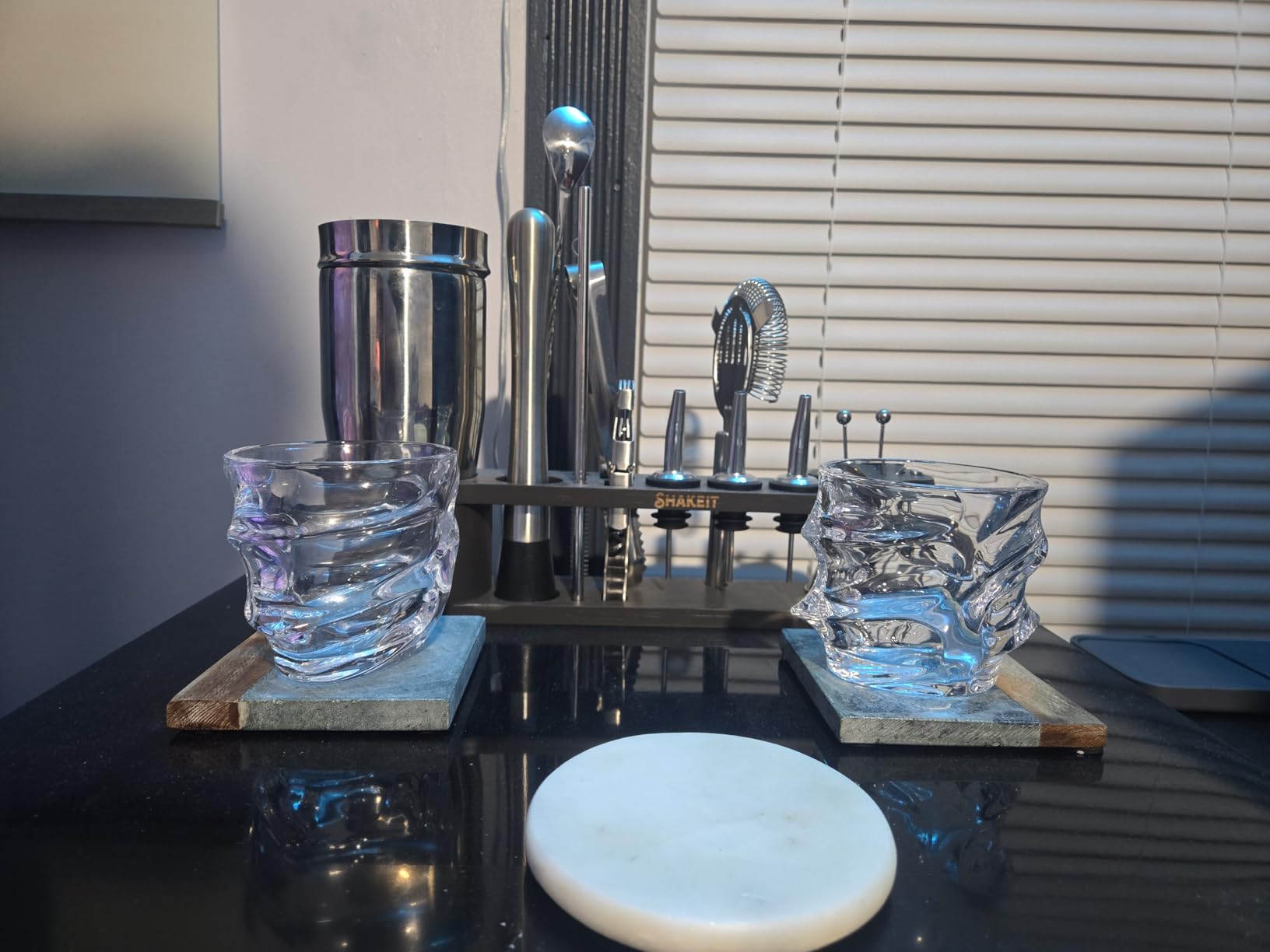 TSUKIGLASS Storm Premium Japanese Crystal Whiskey Glasses Set of 4 - Gift Ready Box, 100% Ultra Clarity Lead-Free Crystal, 10oz Tumblers for Bourbon, Scotch & Cocktails, Luxury Gift for Father's Day customer photo 2