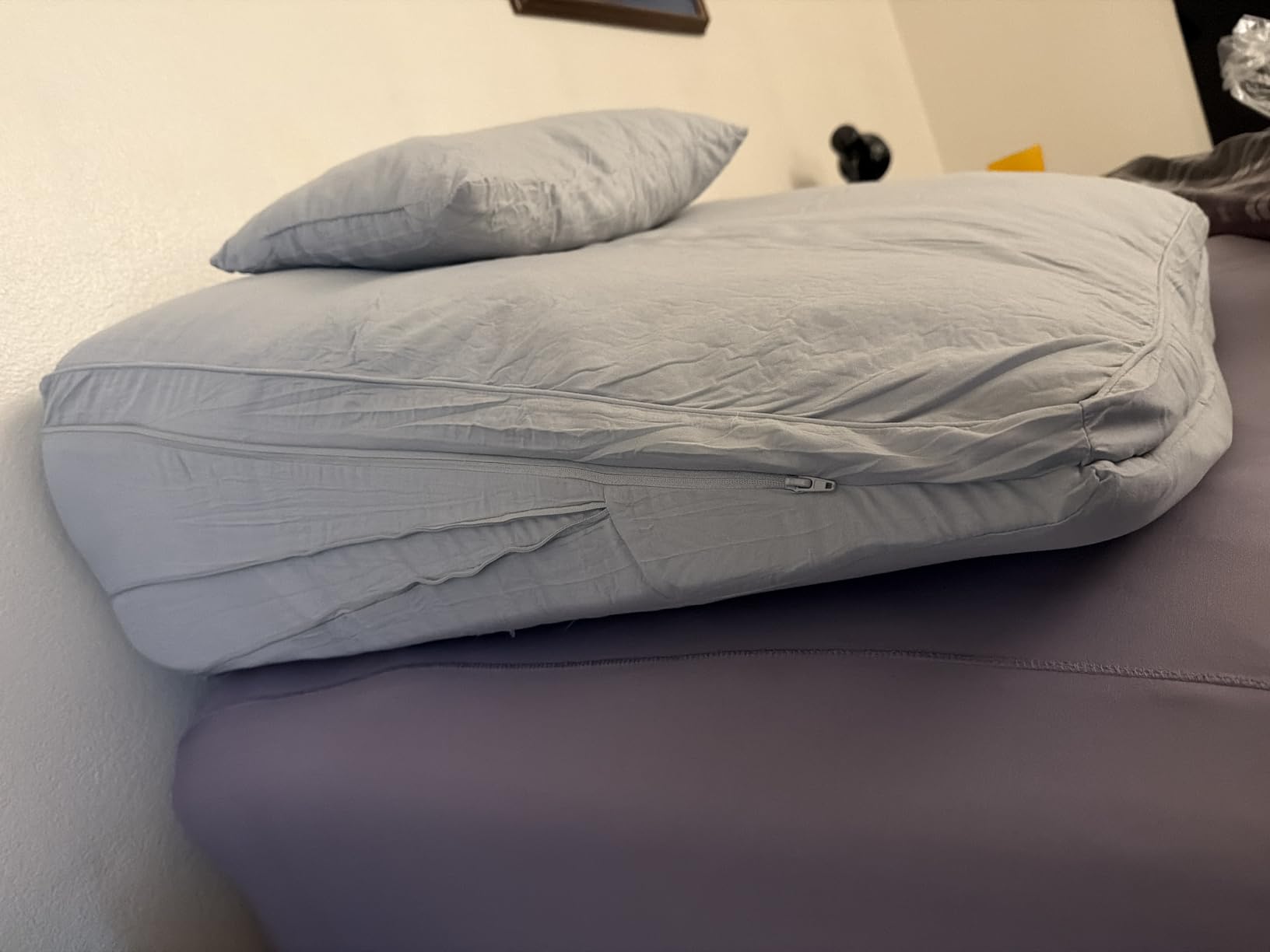 Coop Home Goods Adjustable Wedge Pillow, Ergonomic Memory Foam Pillow for Elevated Leg & Back Support, Pregnancy, Acid Reflux, Sleep Comfort & Recovery, CertiPUR-US & GreenGuard Gold Certified customer photo 2