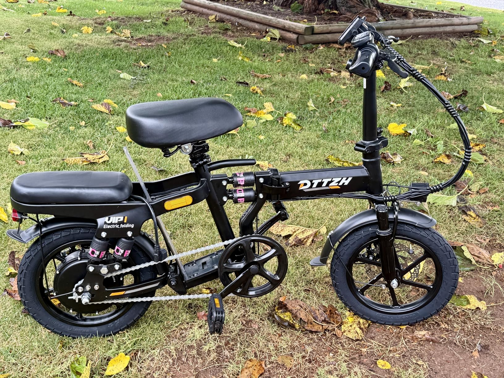 DTTZH Foldable Ebike with Keyless Ignore, 1000/2000W, 40/28MPH, 52V 25Ah/48V 15Ah, Max 60-80 Miles Range Folding Electric Bike, 14