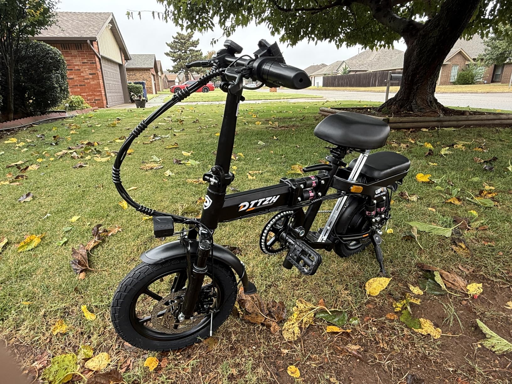 DTTZH Foldable Ebike with Keyless Ignore, 1000/2000W, 40/28MPH, 52V 25Ah/48V 15Ah, Max 60-80 Miles Range Folding Electric Bike, 14