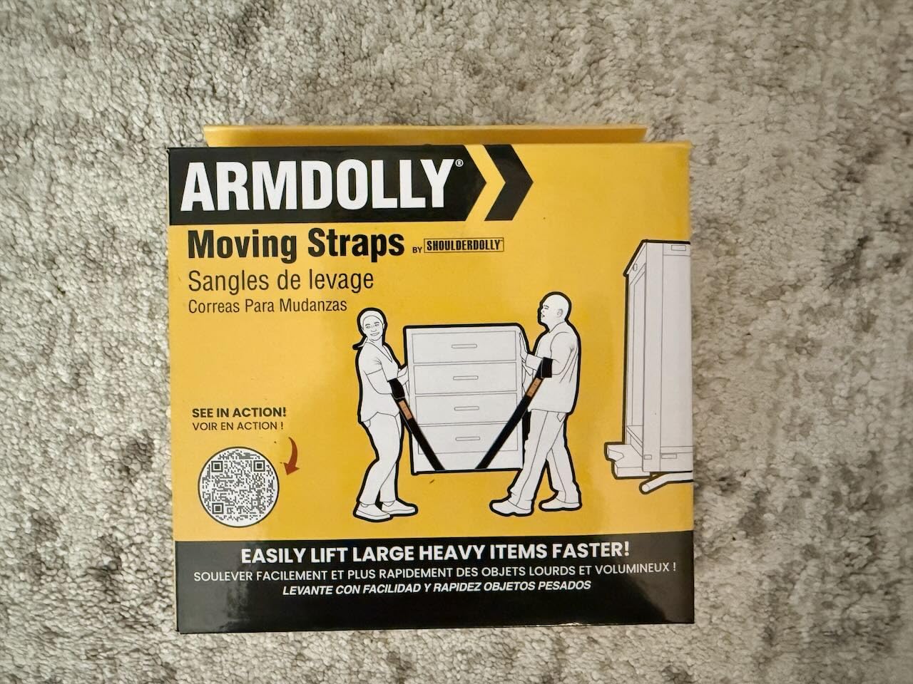ArmDolly Moving Straps - 2-Person Lifting and Moving System - Lift, Carry and Move Heavy Furniture and Appliances Easily, Fast, and Safely - by ShoulderDolly customer photo 2