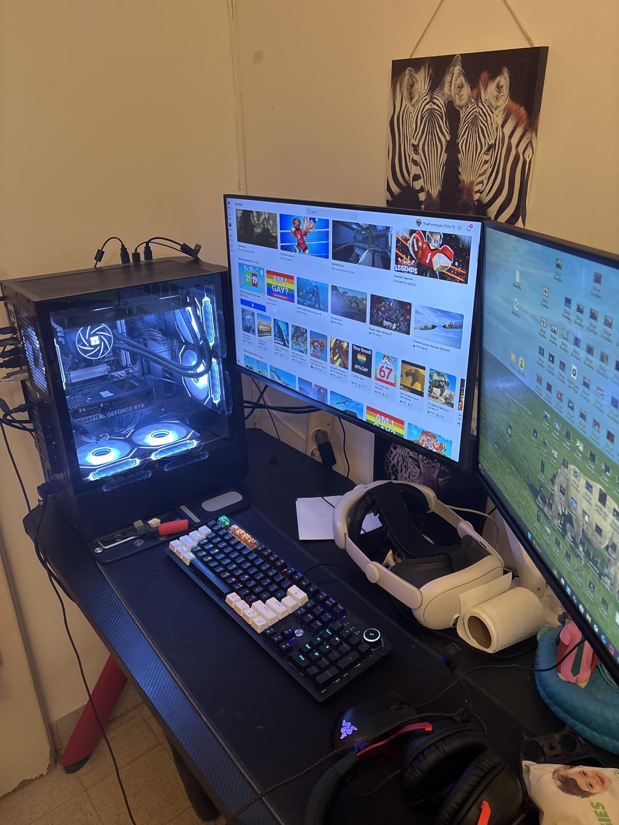 Gaming Desktop PC AMD R5 9600X 3.7GHz, GeForce RTX 5060 8GB GDDR6, 32GB DDR5 6000MHz RAM, 1TB NVMe SSD, 240mm Liquid Cooler, 5 ARGB Fans, Wi-Fi, Prebuilt Gaming Computer customer photo 2