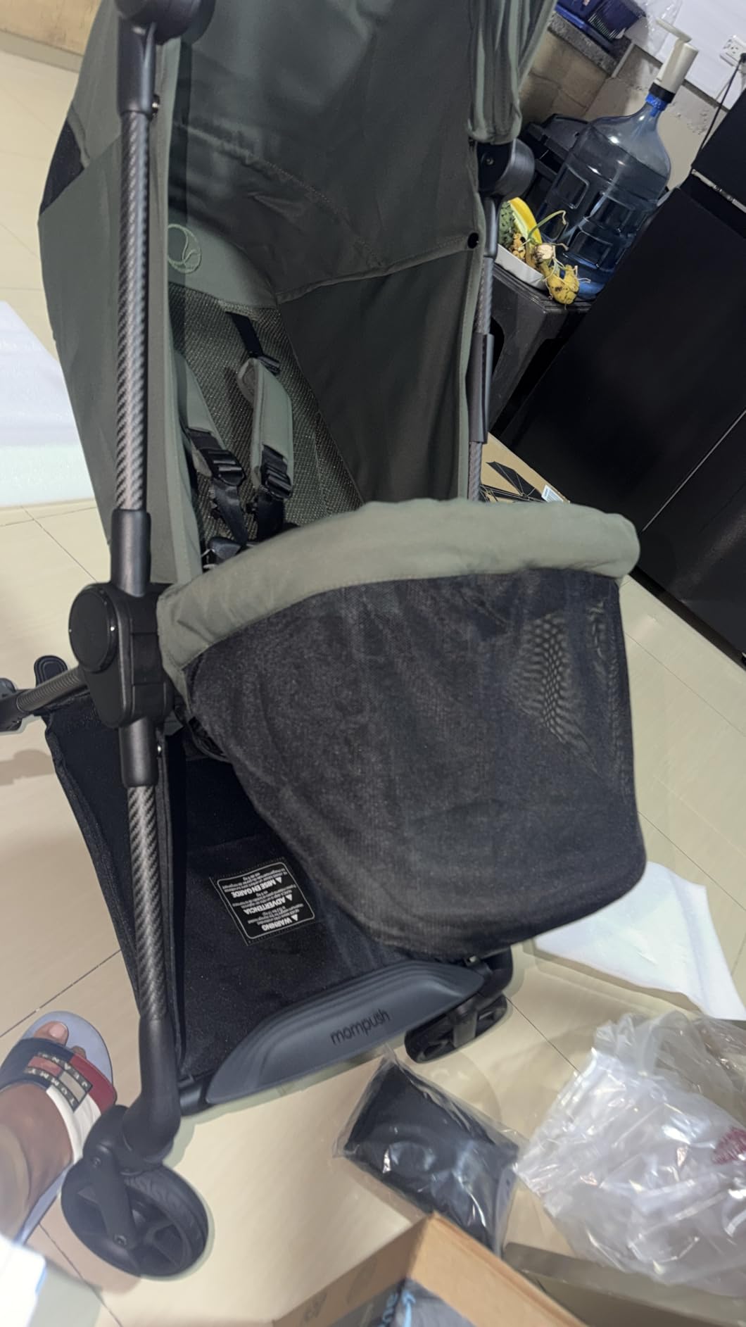 Mompush Nexis Carbon Travel Stroller, Ultra-Lightweight 11.5 lbs, Compact & Airplane Carry-On Approved, One-Second Auto-Fold, One-Hand Full Recline, from Birth to 50 lbs, JPMA Certified, Forest customer photo 1