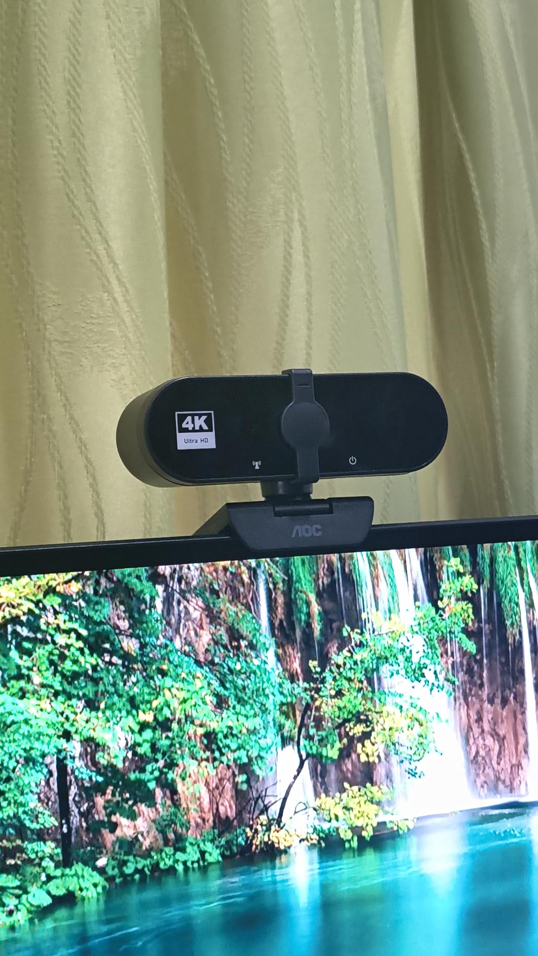 AOC 4K Webcam for PC with Microphone, Computer Camera with Noise Cancellation, Privacy Cover, 99° FOV, Plug & Play USB Webcam for Streaming, Conferencing, Zoom, Skype, Facetime, Laptop, PC, Skype customer photo 1