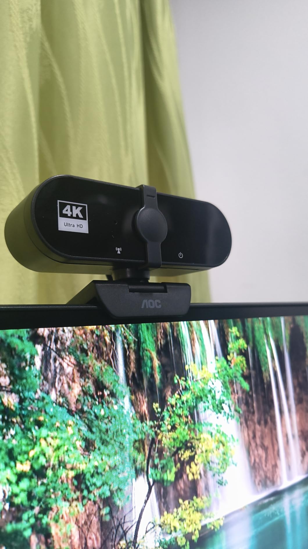 AOC 4K Webcam for PC with Microphone, Computer Camera with Noise Cancellation, Privacy Cover, 99° FOV, Plug & Play USB Webcam for Streaming, Conferencing, Zoom, Skype, Facetime, Laptop, PC, Skype customer photo 2