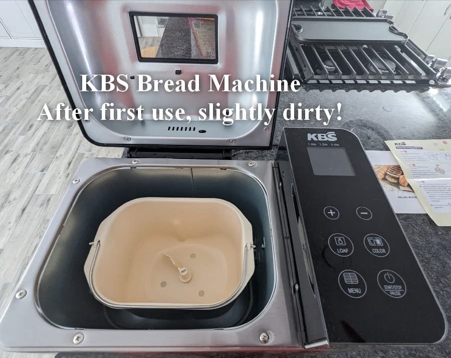 KBS 19-in-1 Programmable Bread Maker, 2LB Bread Machine with Healthy Ceramic Pan, Stainless Steel Bread Maker Machine with 15H Timer& 1H Keep Warm, Sourdough, Gluten Free, 3 Crust Colors, 53 Recipes customer photo 1