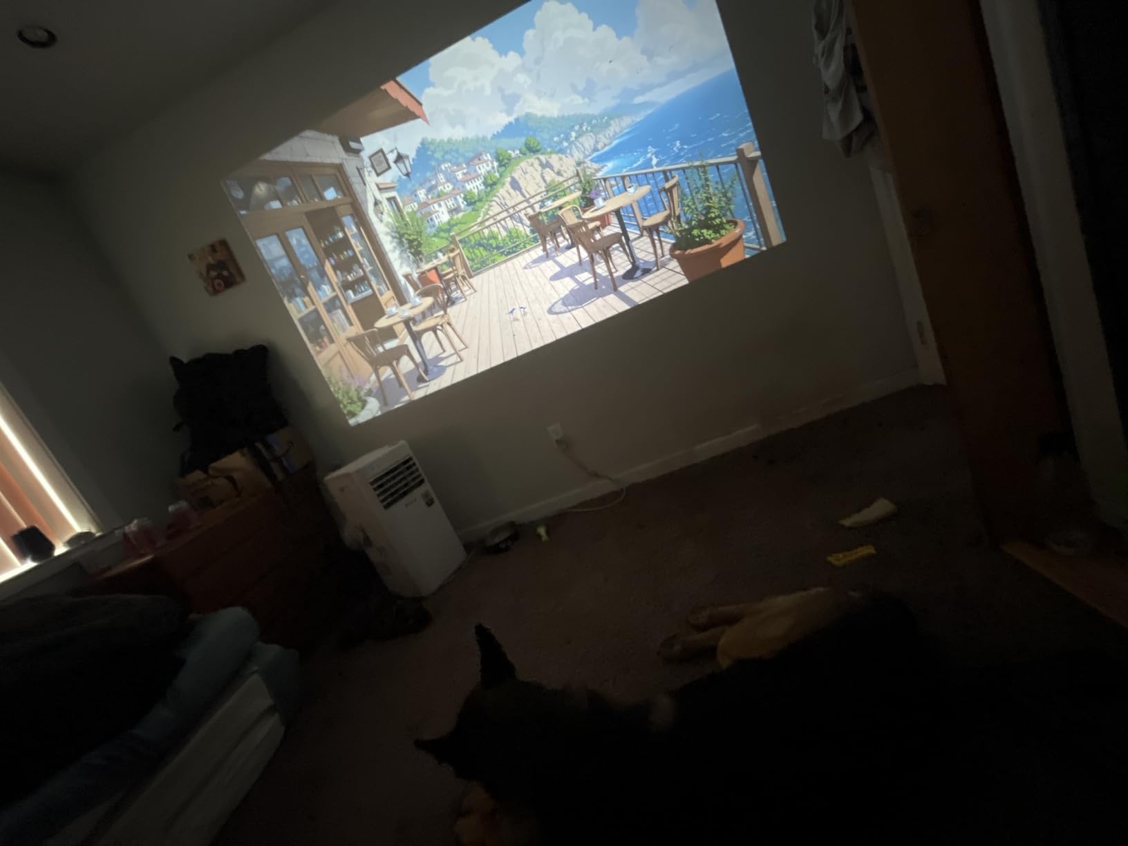 Vibe One Battery Powered 1080P Smart Portable Projector, Google TV with Licensed Netflix, Sound by JBL, Built-in Battery, Auto Focus Auto Keystone, HD Outtdoor Movie Projector for Home(Ash) customer photo 1