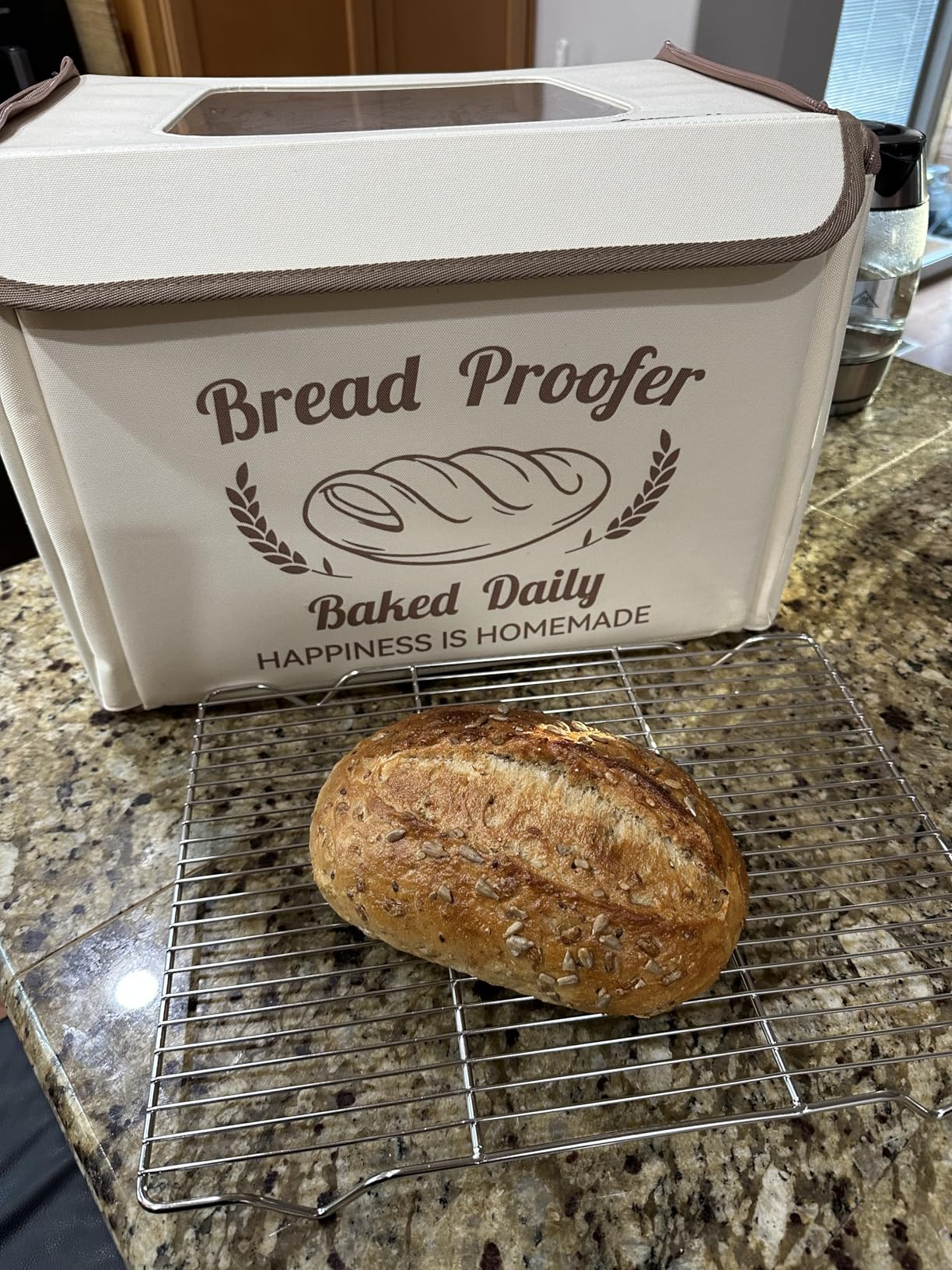 Folding Bread Proofing Box with 50-113℉ Temp Control & 48H Timer, Dough Proofer with Metal Rack, Humidor, Ideal for Sourdough, Bread Baking, Pizza, Yogurt, Kombucha customer photo 1
