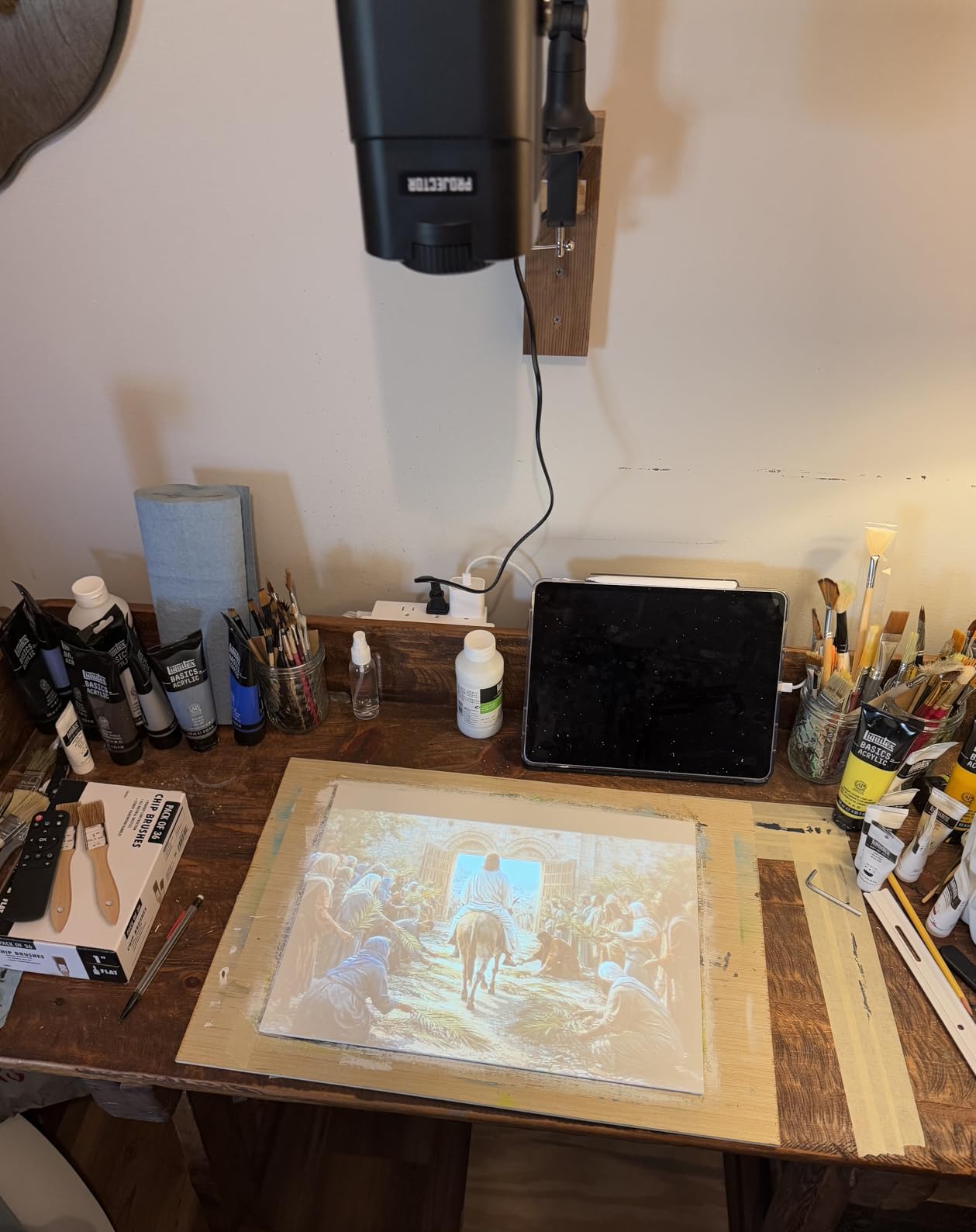 HI-REEKE Art Projector for Tracing, Smart Art Sketcher Drawing Projector Image on Wall and Canvas for Artists customer photo 1