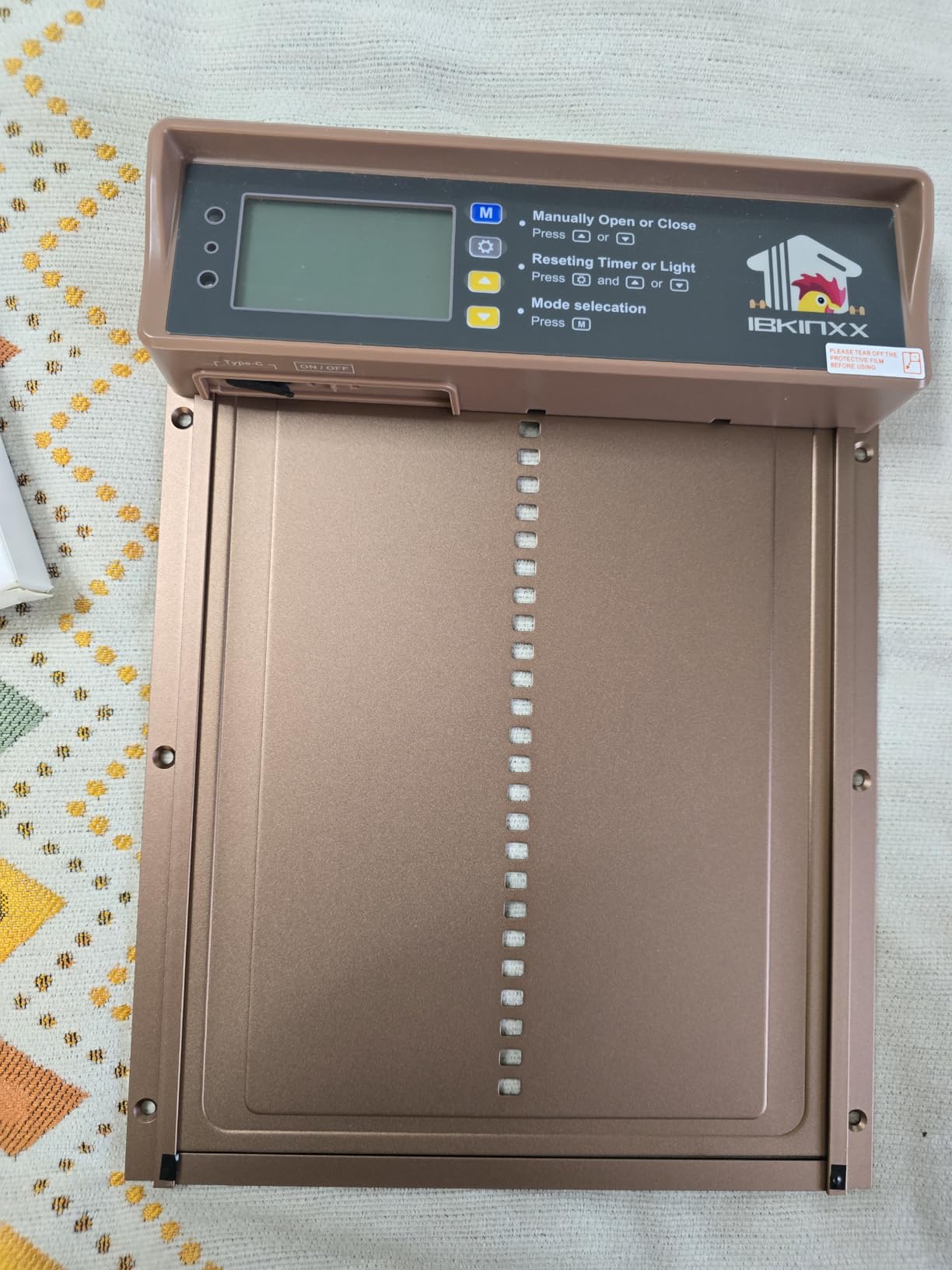 Automatic Chicken Coop Door Solar Powered, LCD Display Chicken Door with Timer & Light Sensor, 4 Modes Automatic Chicken Door Solar, Anti-Pinch & Weather Proof Coop Door with Remote Control customer photo 2