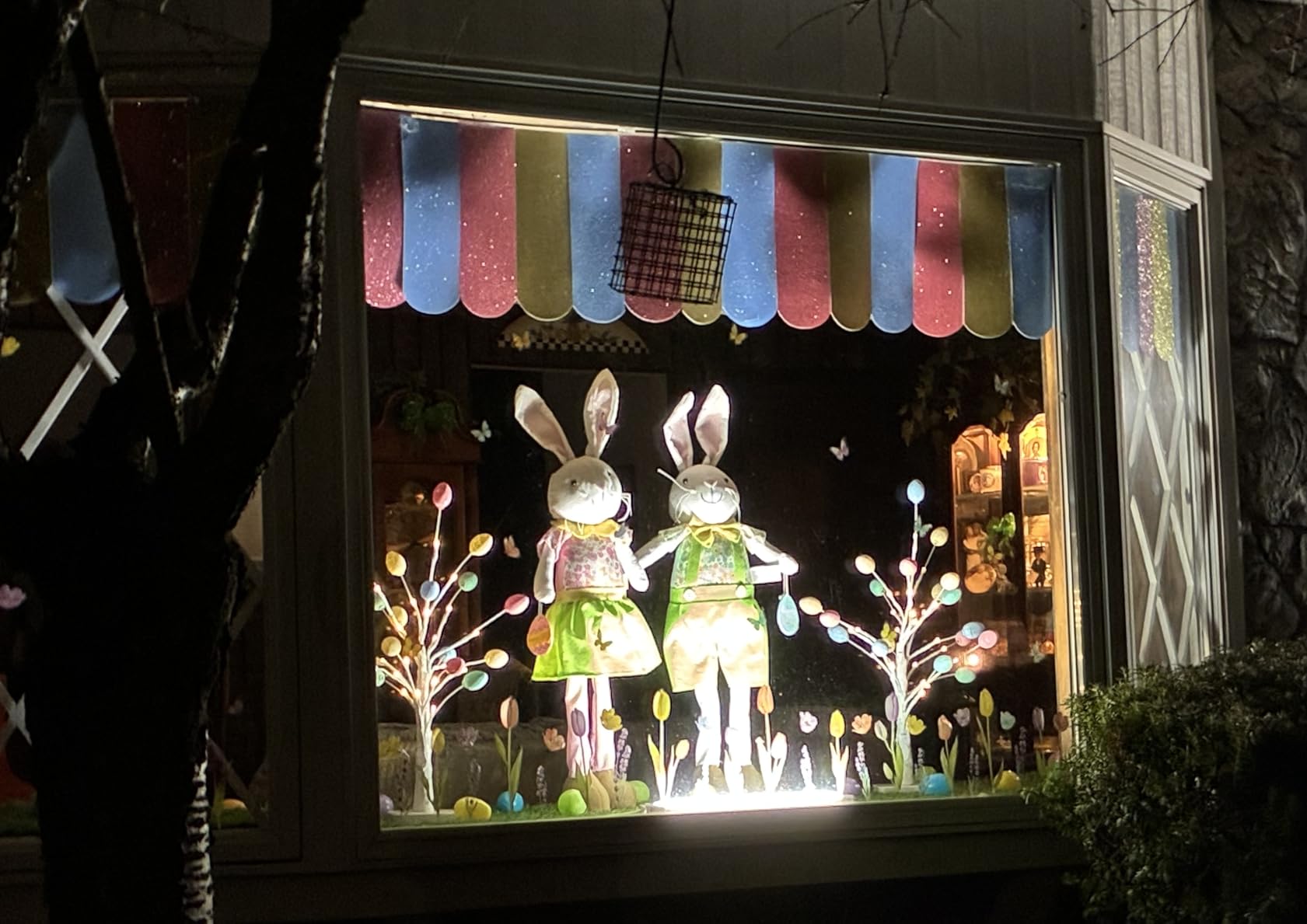PEIDUO Easter Decorations, 2 Pcs Lighted Easter Tree with 36 Eggs, Battery Powered Birch Tree with Timer for Spring Decoration Indoor Decor (22inch /24 LEDs) customer photo 1