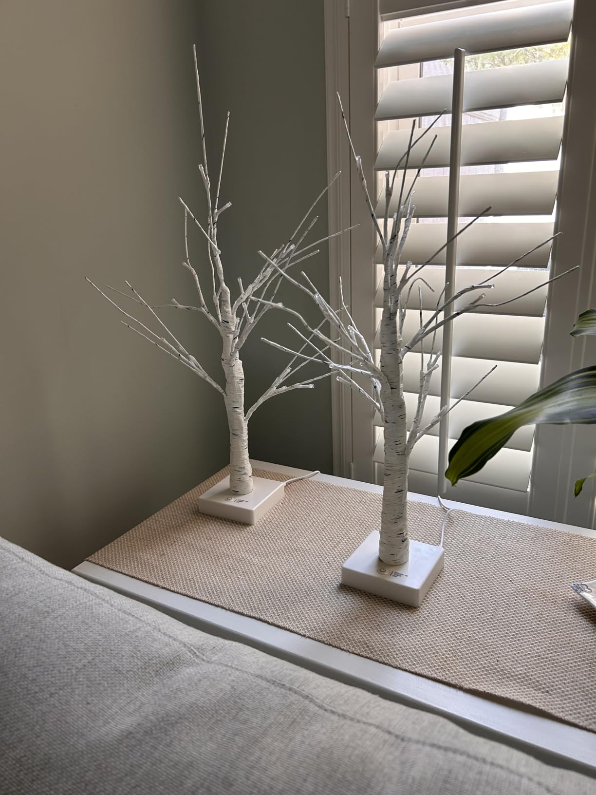 PEIDUO Easter Decorations, 2 Pcs Lighted Easter Tree with 36 Eggs, Battery Powered Birch Tree with Timer for Spring Decoration Indoor Decor (22inch /24 LEDs) customer photo 2