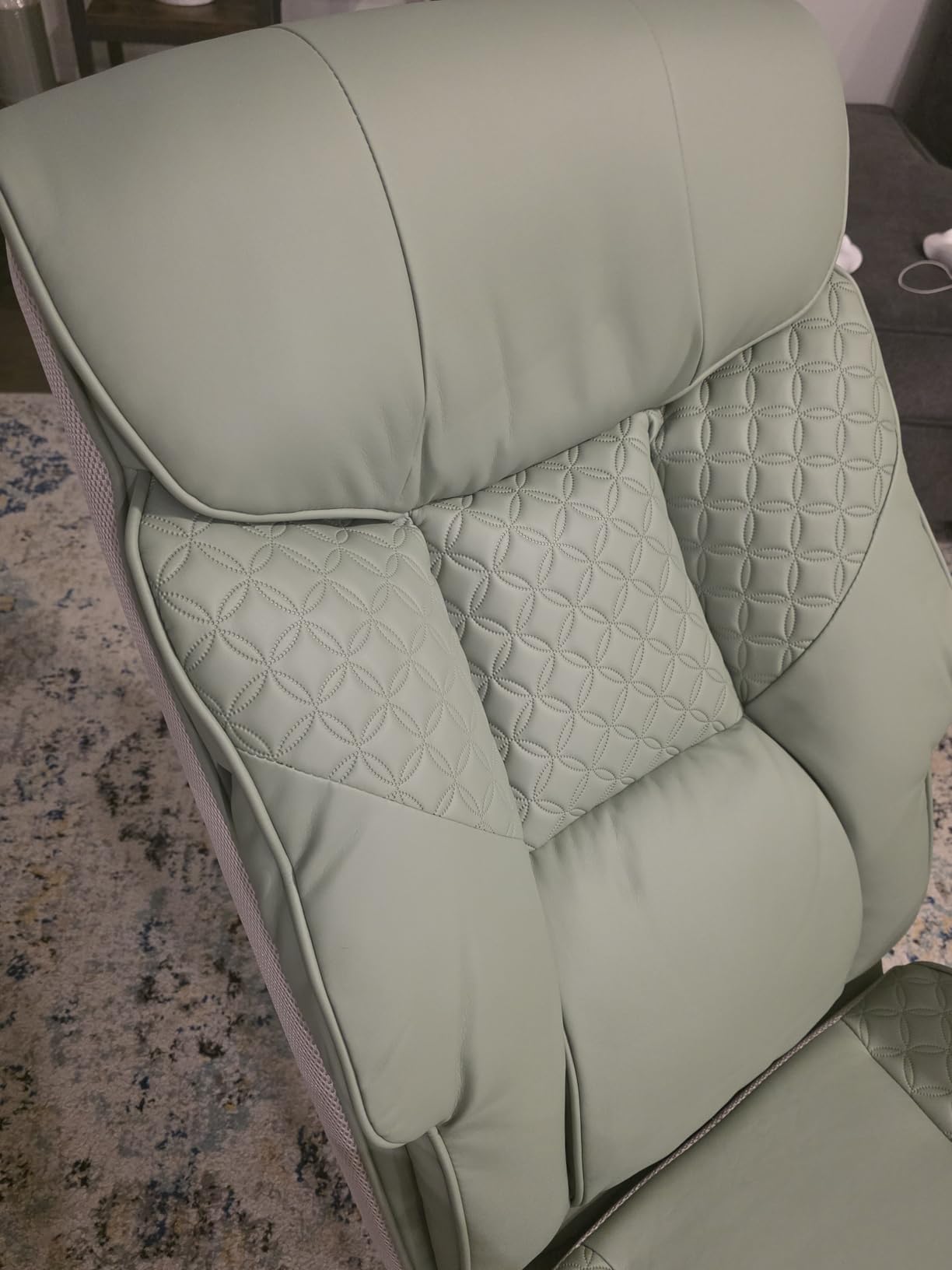 GTPLAYER Big and Tall Office Chair Wide Ergonomic Gaming Chair with Deluxe Embossing Designed Leather with Foot Rest,150°Reclining Adjustable Soft Armrests Pocket Spring Back Support and Pillow customer photo 2