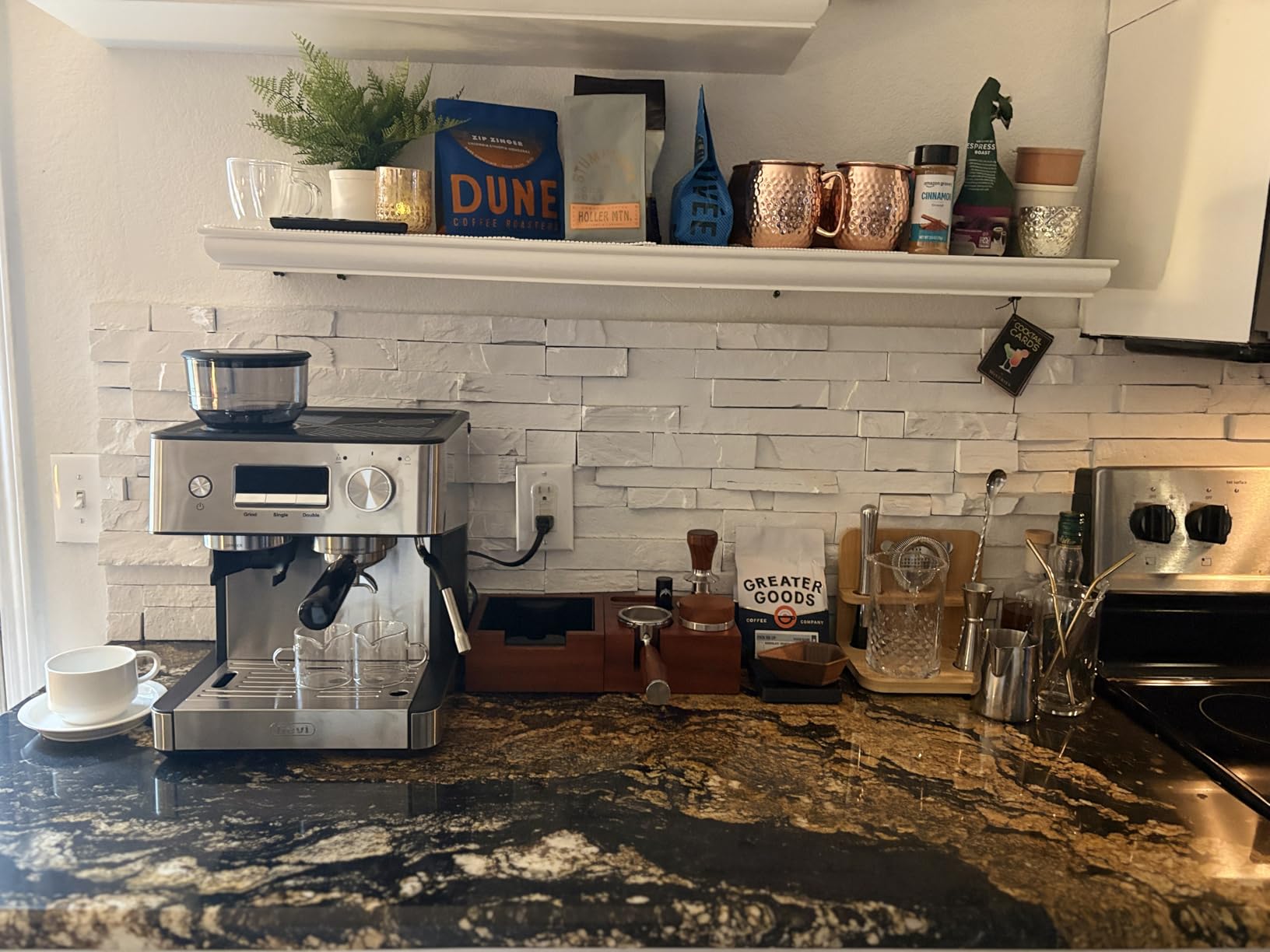 Gevi Dual Boiler Espresso Machine with Built-in Grinder, 58mm Commercial Portafilter, Barista Steam Wand, 31 Grind Settings, Stainless Steel customer photo 1