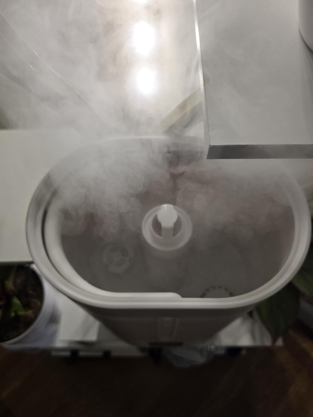 Coolfiqu 6L Humidifiers for Bedroom Large Room Home, Cool and Warm Humidifier for Baby and Plants Hot Mist Top Fill Desk Humidifiers Oil Diffuser, Quiet, Auto Mode, 360°Nozzle-Midnight Black (2026 Upgraded) customer photo 2