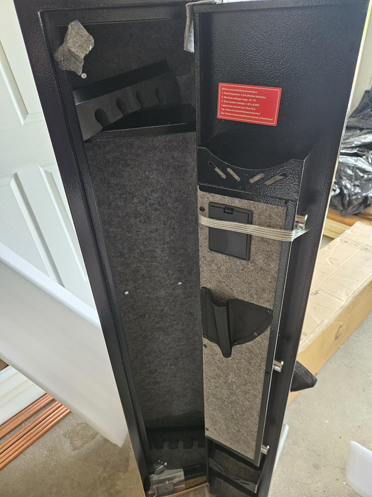 KAER 2-3 Gun Safe, Gun Safe for Rifles and Pistols, Rifle Safe, Gun Cabinet with Digital Keypad Lock, Rifle Safe with 4 Gun Slots and Pistol Pockets for Secure Storage in Garage, Bedroom, Living Room customer photo 2