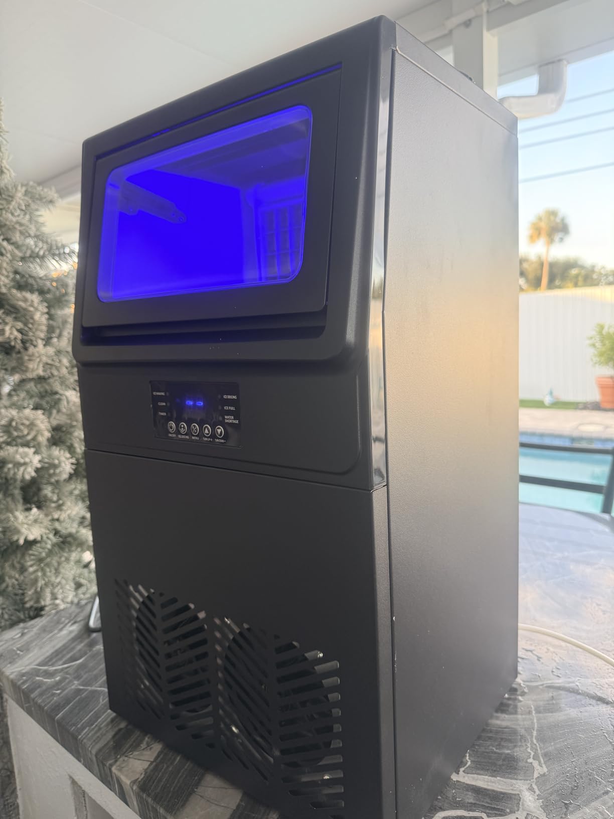 200LBS Undercounter Commercial Ice Maker, Under Counter Built-in Freestanding Commercial Ice Machine, Adjustable Ice Maker, Dual Water Ice Machine for Bar, Restaurant, Cafe, Hotel customer photo 1