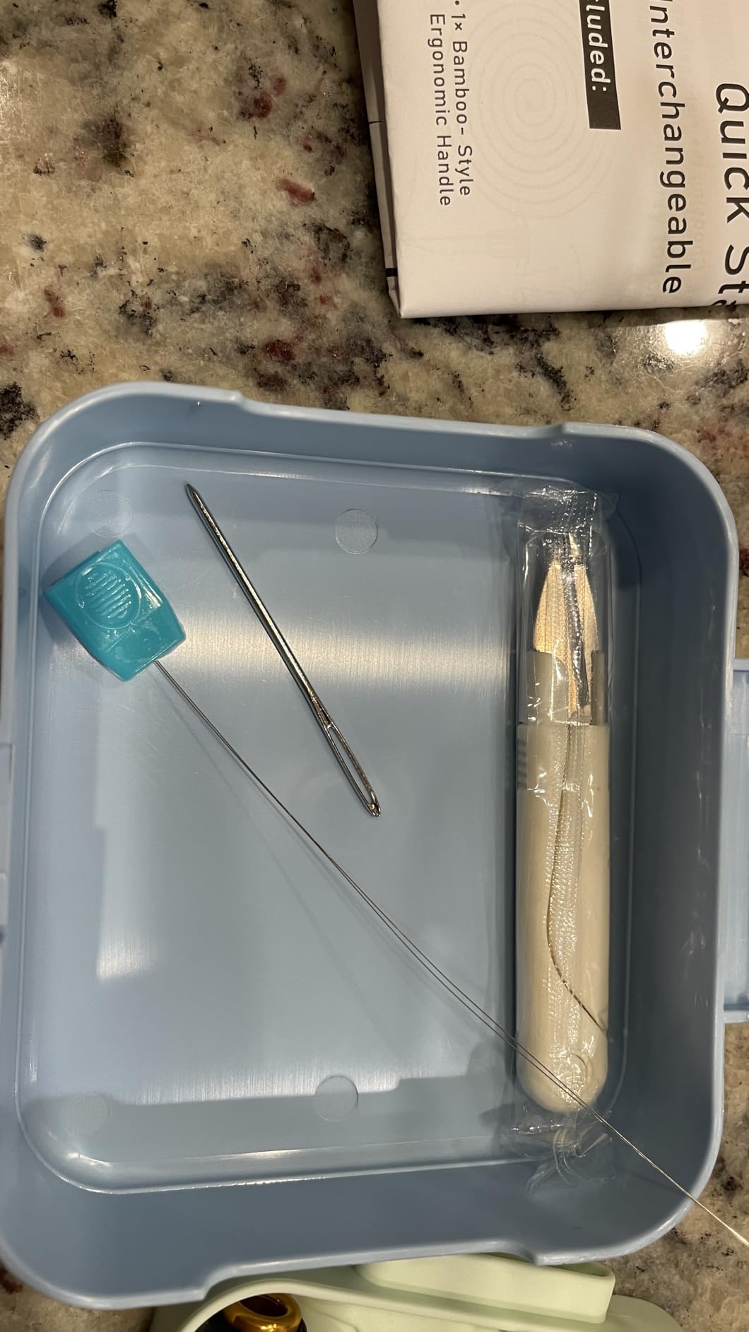 Punch Needle Tool Kit - Ergonomic Handle (Length Adjustable), 8 Interchangeable Needles (5mm/3.5mm), Storage Box with Essential Accessories | Ideal Gift for Beginners customer photo 1