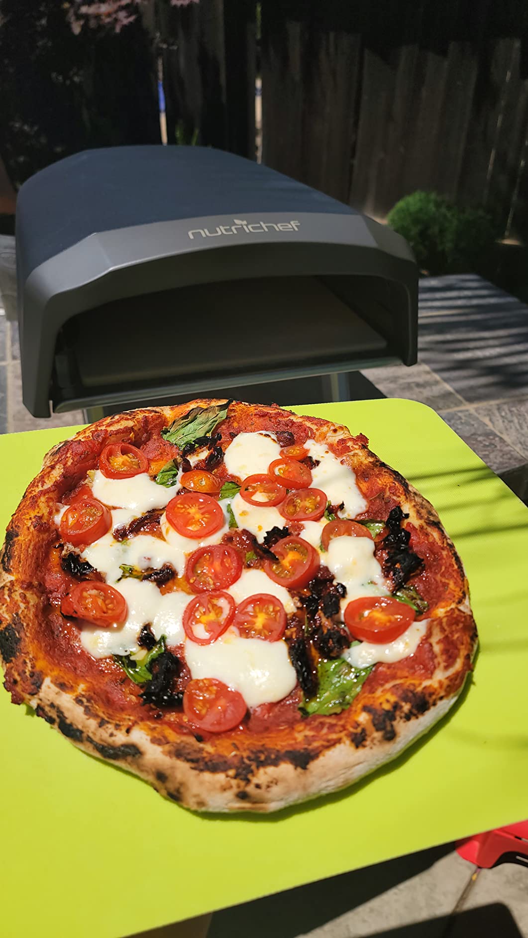 NutriChef Portable Outdoor Gas Pizza Oven - Stainless Steel with Pizza Stone, 932°F Max customer photo 2