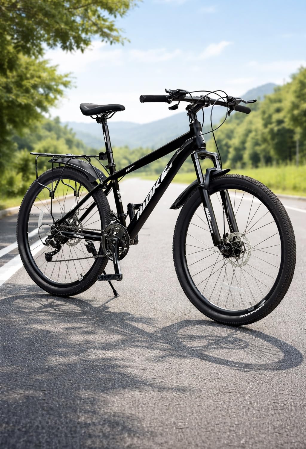 DEYGIA 24/26 Inch Mountain Bike for Boys and Girls, 21-Speed Drivetrain, Kids Mountain Bike with Rear Rack, Suspension Fork, Dual Disc Brakes, Internal Cable, Kids' Bicycles with Multiple Colors customer photo 2