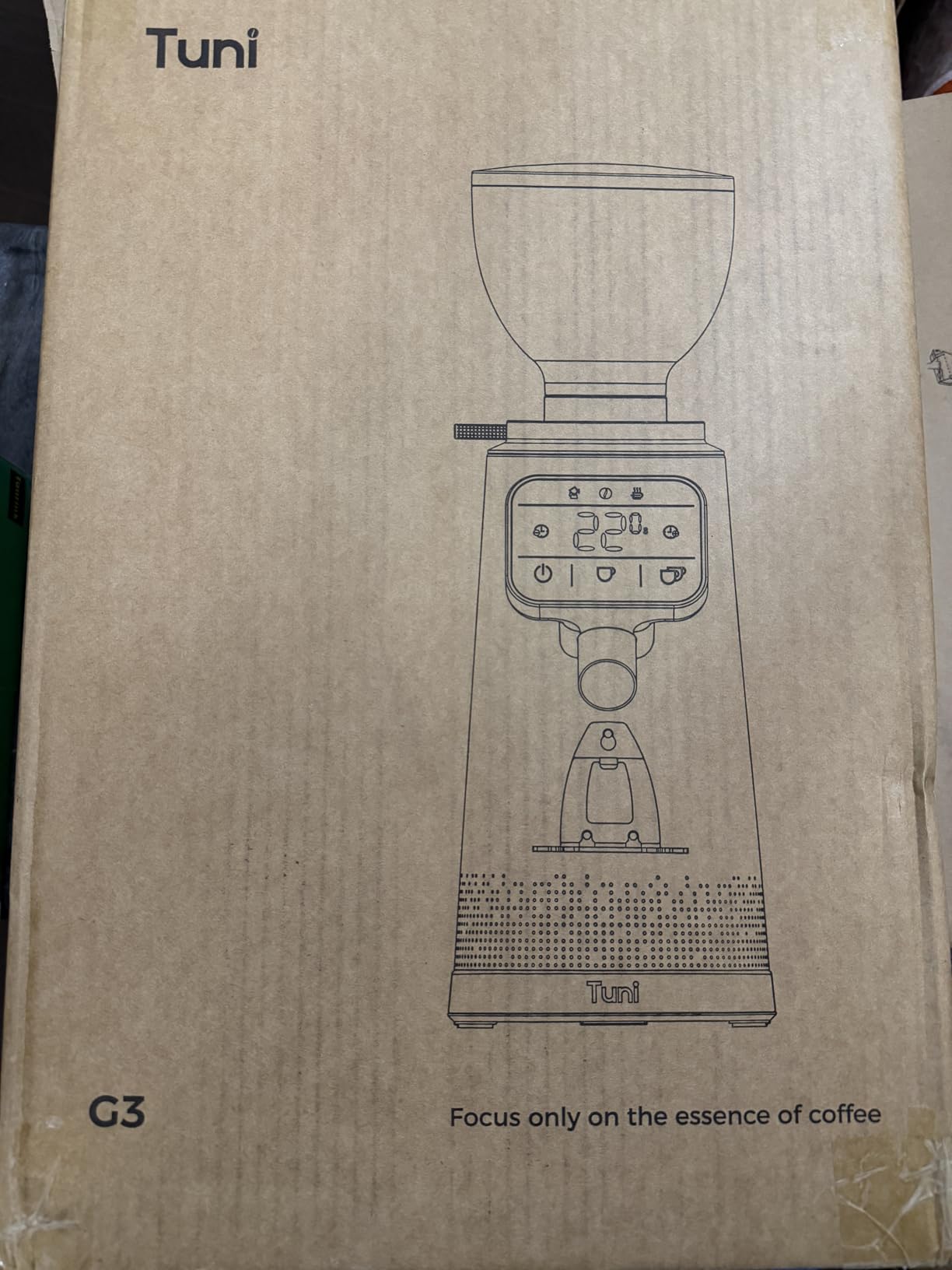 Tuni G3 64mm Flat Burr Coffee Grinder, 100 Grind Settings Electric Espresso Grinder with Single Dose Set | Commercial Grade Precision, Touchscreen | Anti-Static Tech | Stainless Steel (Ivory) customer photo 2