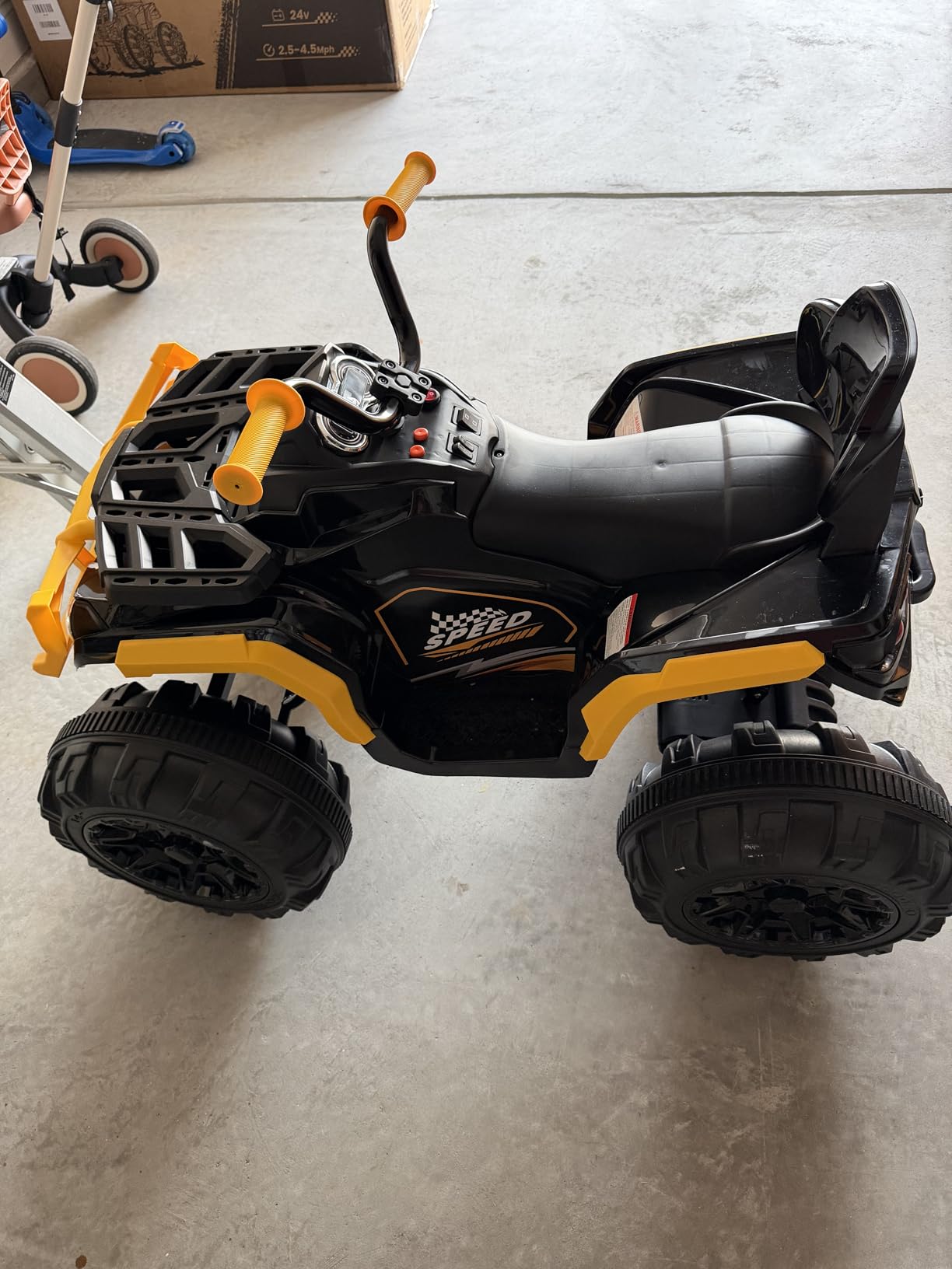 Hikiddo Kids ATV 4 Wheeler, 24V Electric ATV Ride On Toy for Big Kids, 400W Motor, LED Headlights - Green customer photo 2